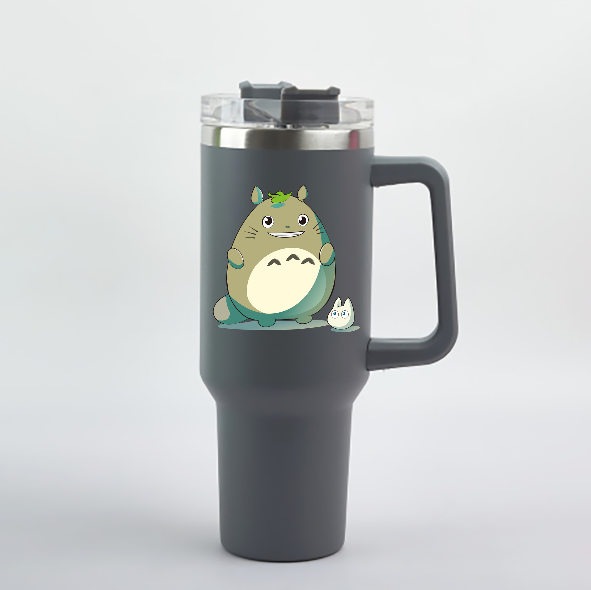（画像用） となりのトトロ 草壁メイ 草壁サツキ My Neighbor Totoro Satsuki Kusakabe Mei Kusakabe 1200mL車用タンブラー - クリスタルステッカー（プラスチックストロー付き）
