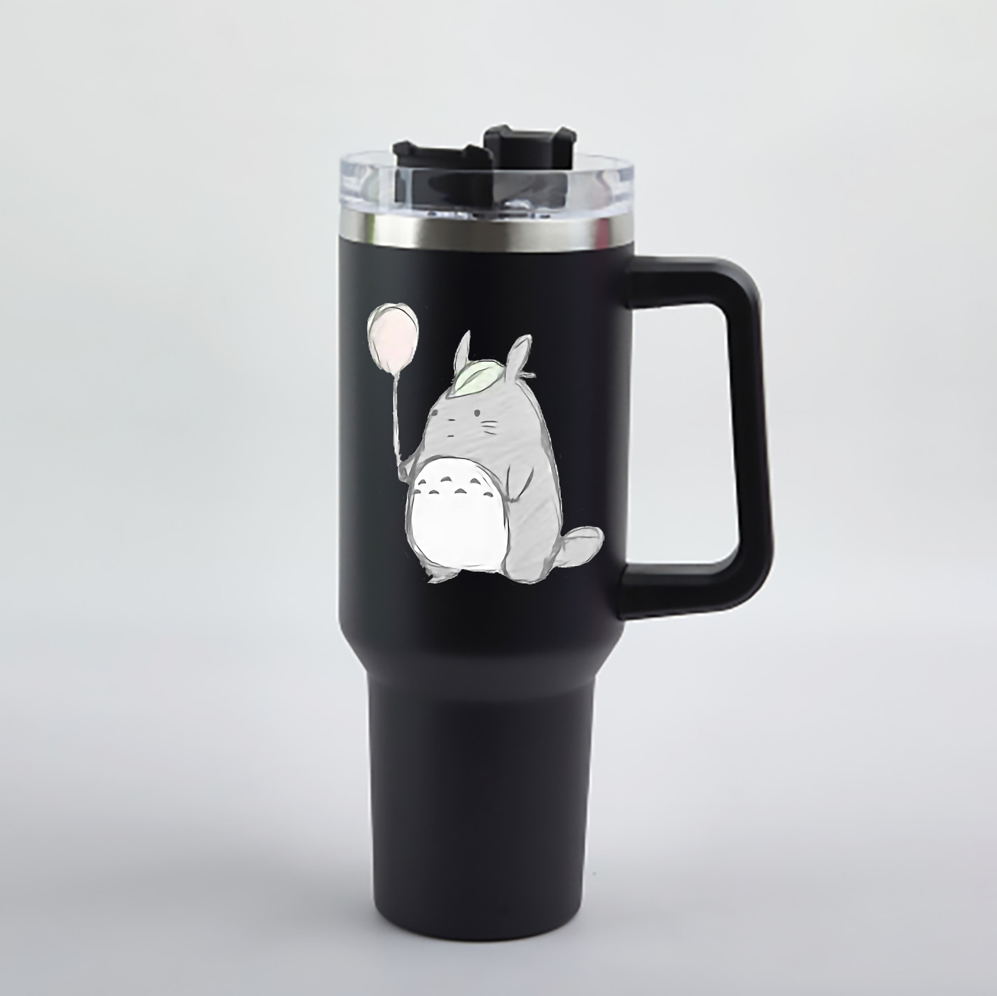 （画像用） となりのトトロ 草壁メイ 草壁サツキ My Neighbor Totoro Satsuki Kusakabe Mei Kusakabe 1200mL車用タンブラー - クリスタルステッカー（プラスチックストロー付き）