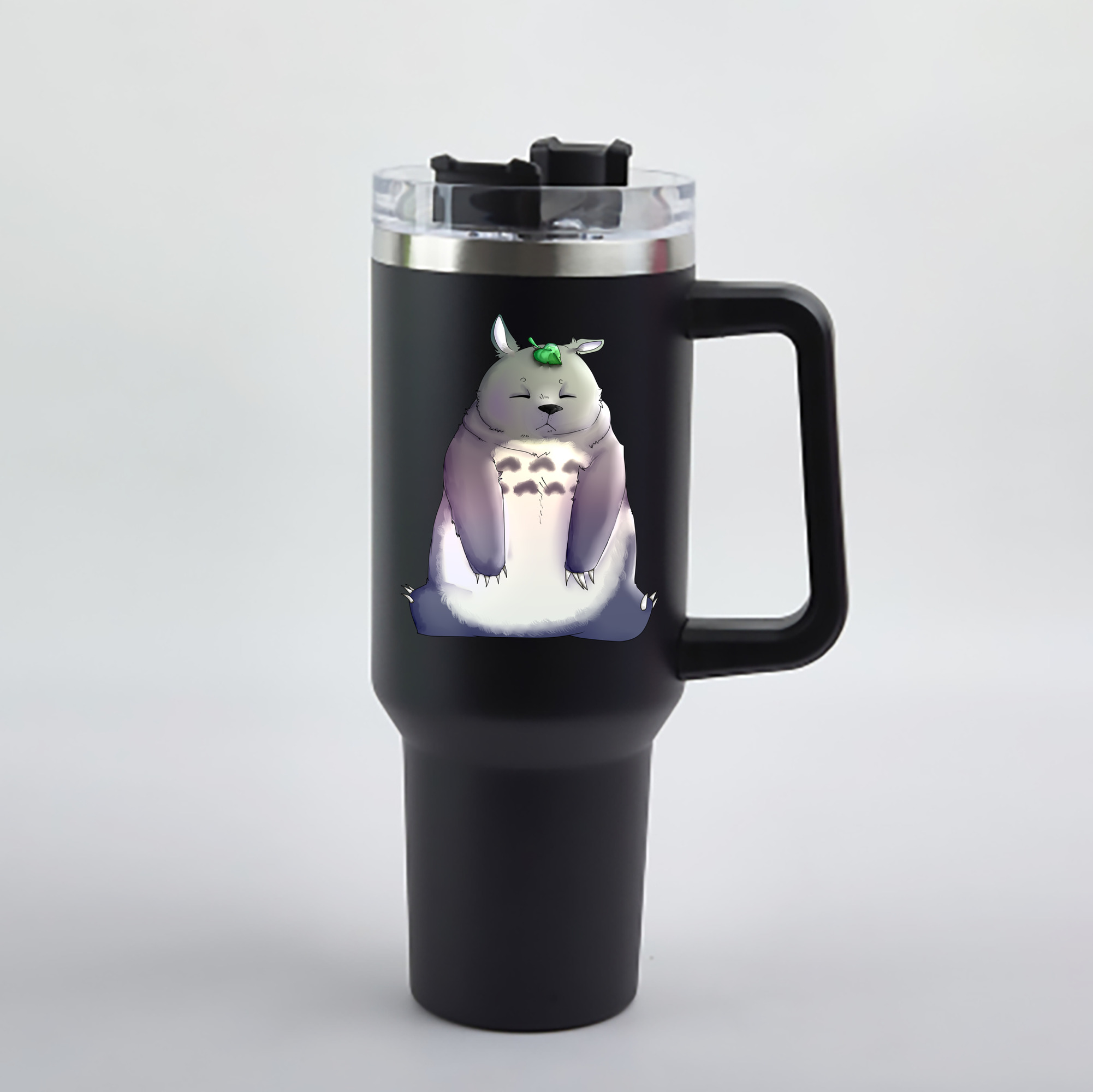 （画像用） となりのトトロ 草壁メイ 草壁サツキ My Neighbor Totoro Satsuki Kusakabe Mei Kusakabe 1200mL車用タンブラー - クリスタルステッカー（プラスチックストロー付き）