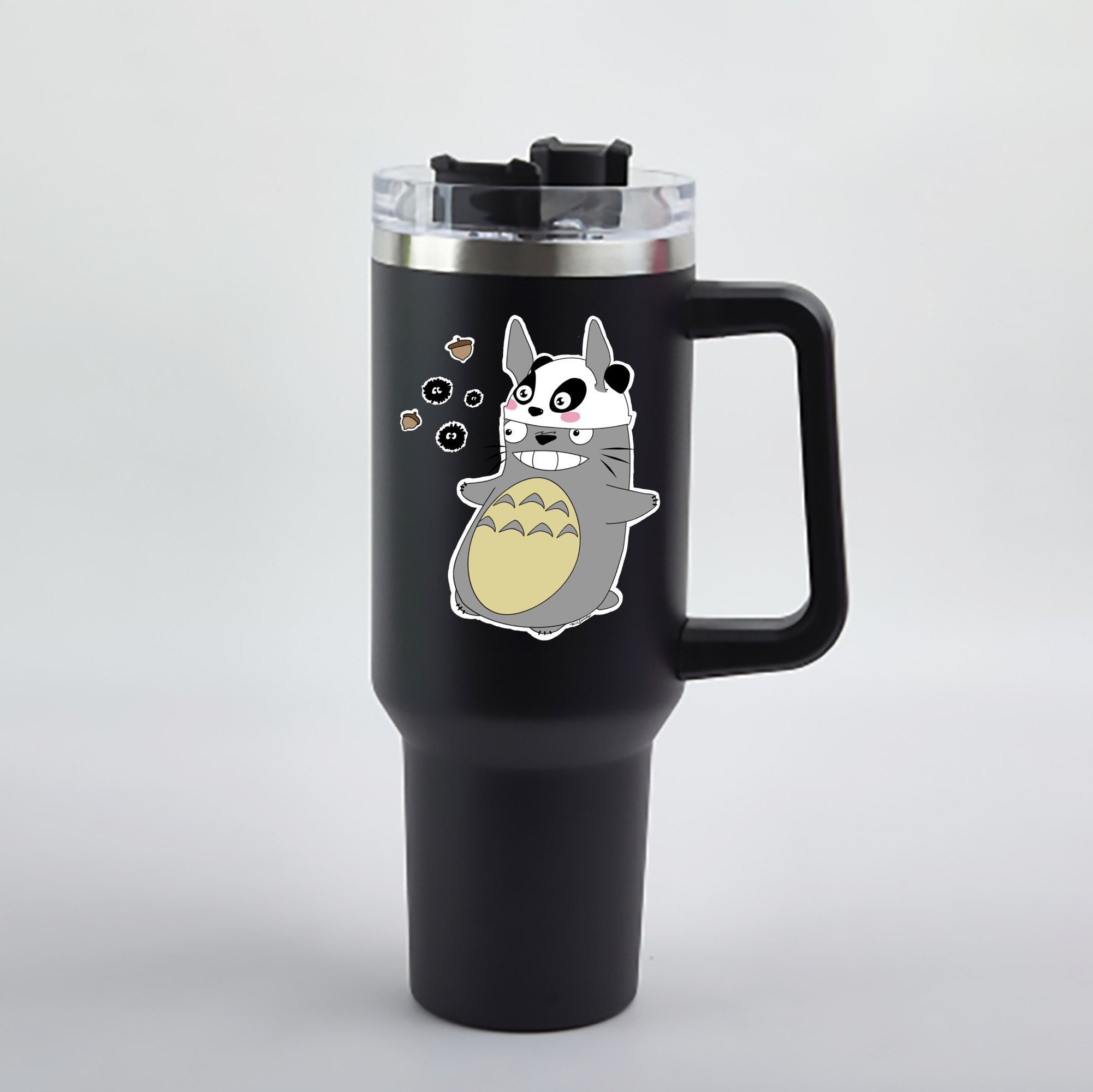 （画像用） となりのトトロ 草壁メイ 草壁サツキ My Neighbor Totoro Satsuki Kusakabe Mei Kusakabe 1200mL車用タンブラー - クリスタルステッカー（プラスチックストロー付き）