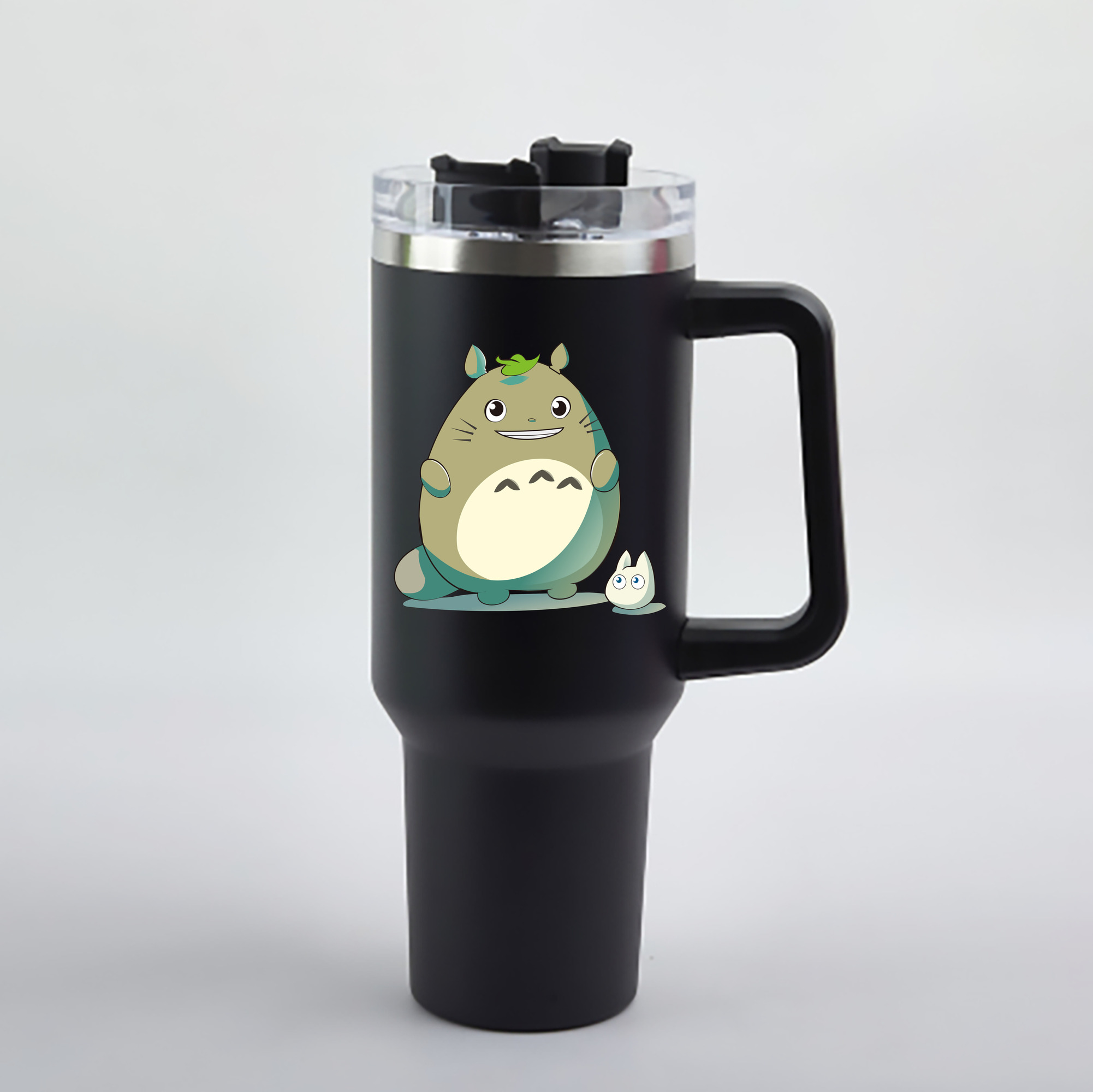 （画像用） となりのトトロ 草壁メイ 草壁サツキ My Neighbor Totoro Satsuki Kusakabe Mei Kusakabe 1200mL車用タンブラー - クリスタルステッカー（プラスチックストロー付き）