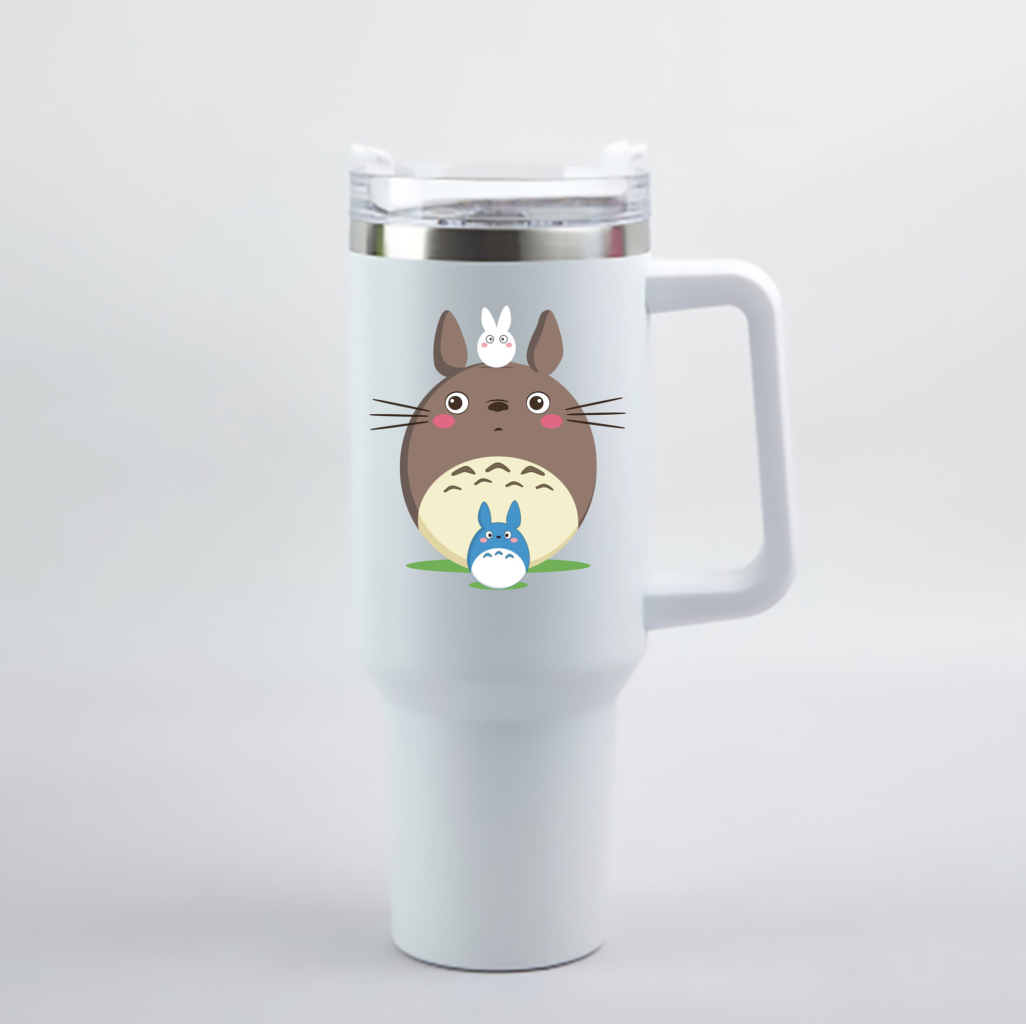 （画像用） となりのトトロ 草壁メイ 草壁サツキ My Neighbor Totoro Satsuki Kusakabe Mei Kusakabe 1200mL車用タンブラー - クリスタルステッカー（プラスチックストロー付き）