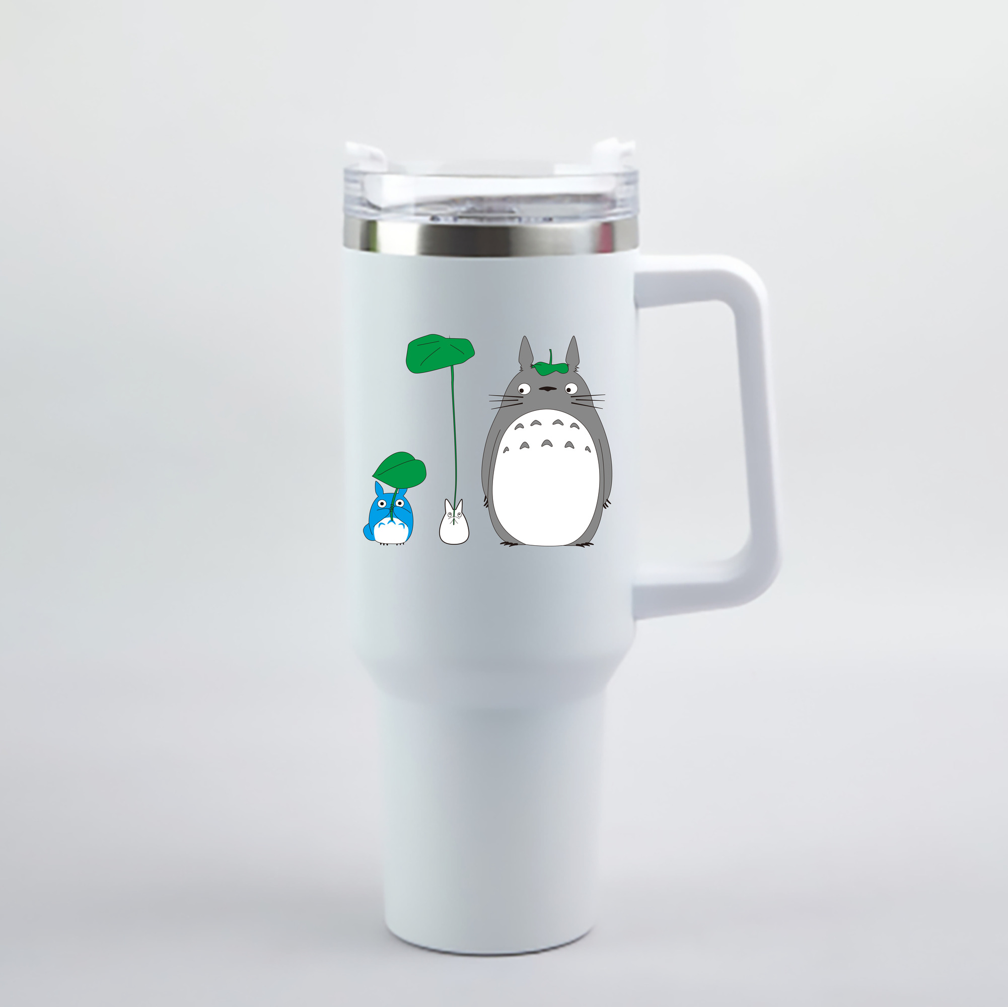 （画像用） となりのトトロ 草壁メイ 草壁サツキ My Neighbor Totoro Satsuki Kusakabe Mei Kusakabe 1200mL車用タンブラー - クリスタルステッカー（プラスチックストロー付き）