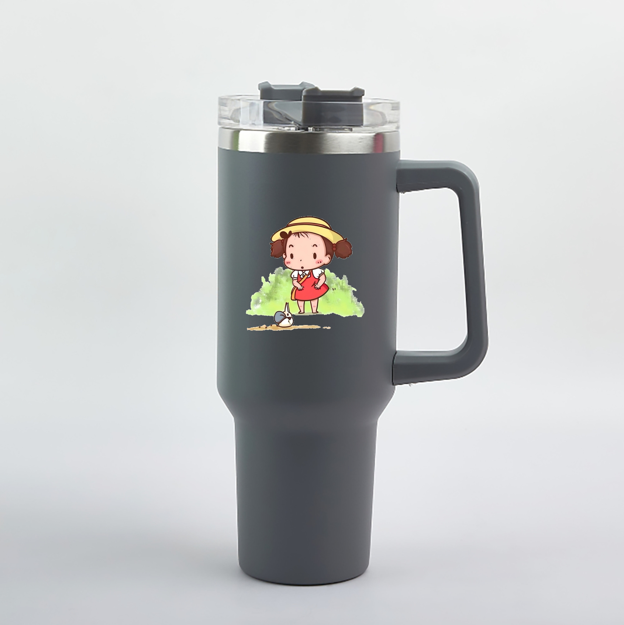 （画像用） となりのトトロ 草壁メイ 草壁サツキ My Neighbor Totoro Satsuki Kusakabe Mei Kusakabe 1200mL車用タンブラー（カラープリント）
