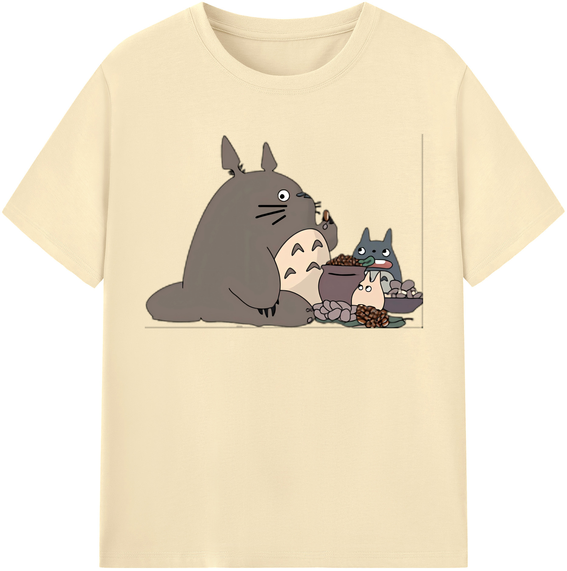 （画像用） となりのトトロ 草壁メイ 草壁サツキ My Neighbor Totoro Satsuki Kusakabe Mei Kusakabe 綿100％半袖Tシャツ（フロントプリント）