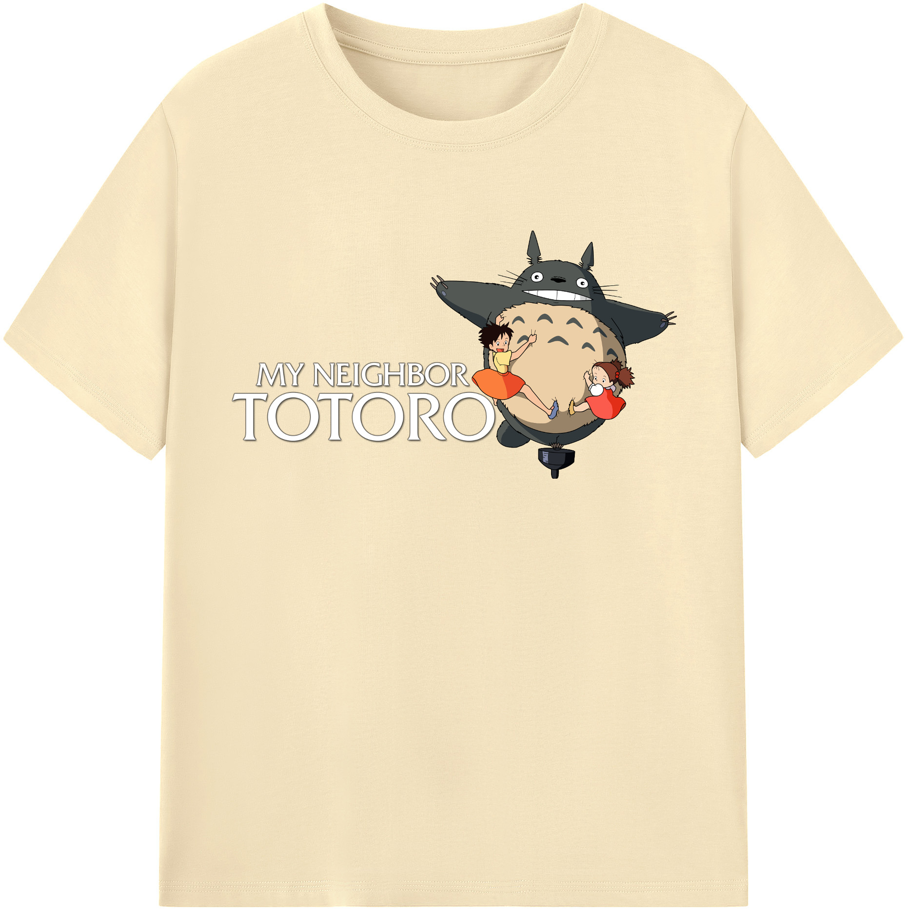 （画像用） となりのトトロ 草壁メイ 草壁サツキ My Neighbor Totoro Satsuki Kusakabe Mei Kusakabe 綿100％半袖Tシャツ（フロントプリント）