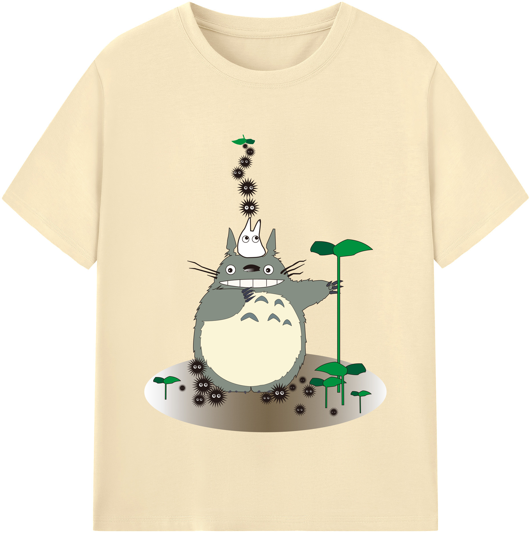 （画像用） となりのトトロ 草壁メイ 草壁サツキ My Neighbor Totoro Satsuki Kusakabe Mei Kusakabe 綿100％半袖Tシャツ（フロントプリント）