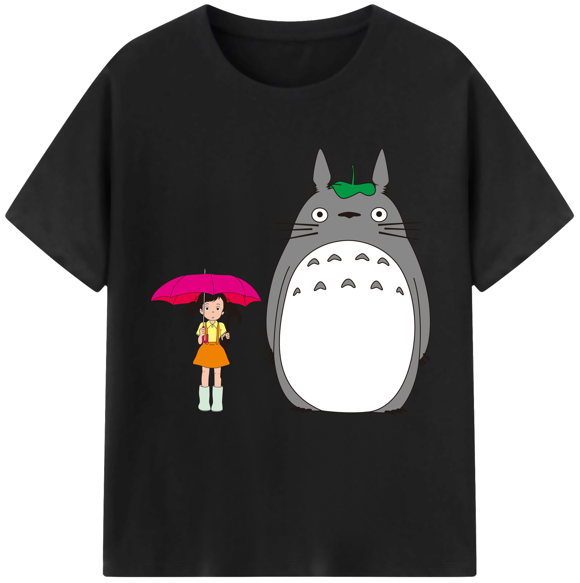 （画像用） となりのトトロ 草壁メイ 草壁サツキ My Neighbor Totoro Satsuki Kusakabe Mei Kusakabe 綿100％半袖Tシャツ（フロントプリント）