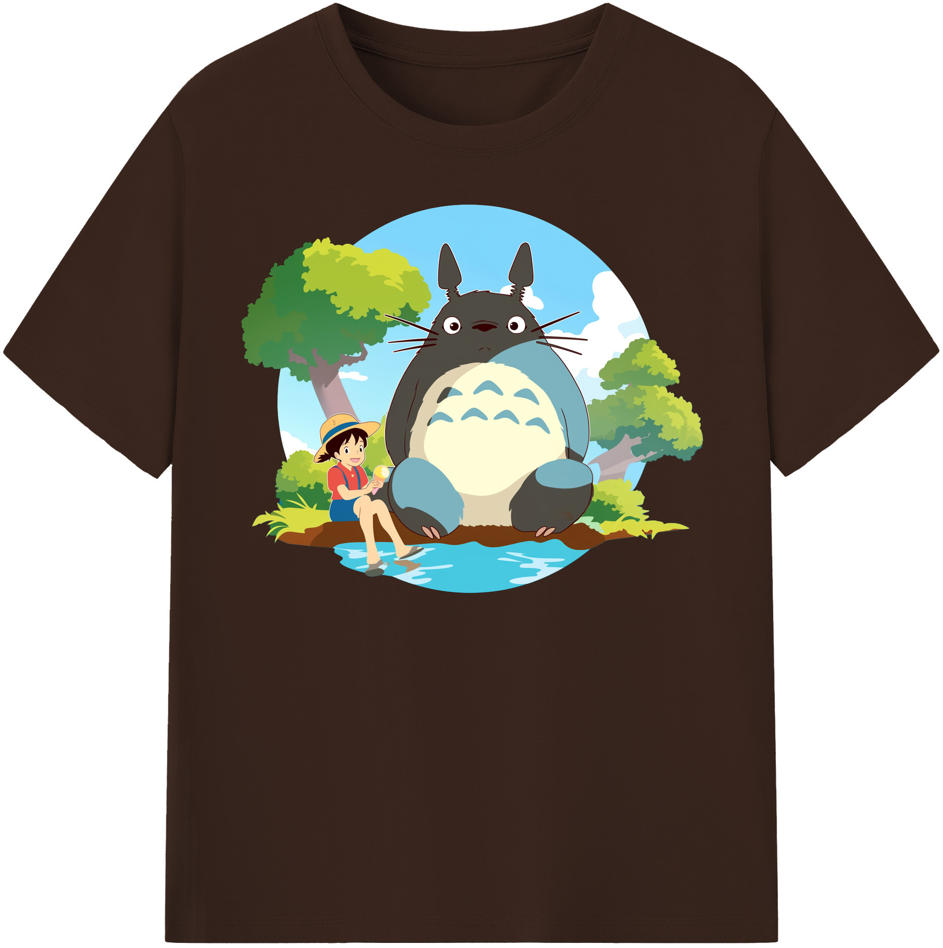 （画像用） となりのトトロ 草壁メイ 草壁サツキ My Neighbor Totoro Satsuki Kusakabe Mei Kusakabe 綿100％半袖Tシャツ（フロントプリント）