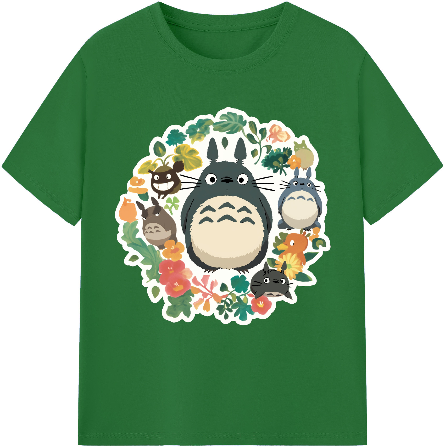 （画像用） となりのトトロ 草壁メイ 草壁サツキ My Neighbor Totoro Satsuki Kusakabe Mei Kusakabe 綿100％半袖Tシャツ（フロントプリント）