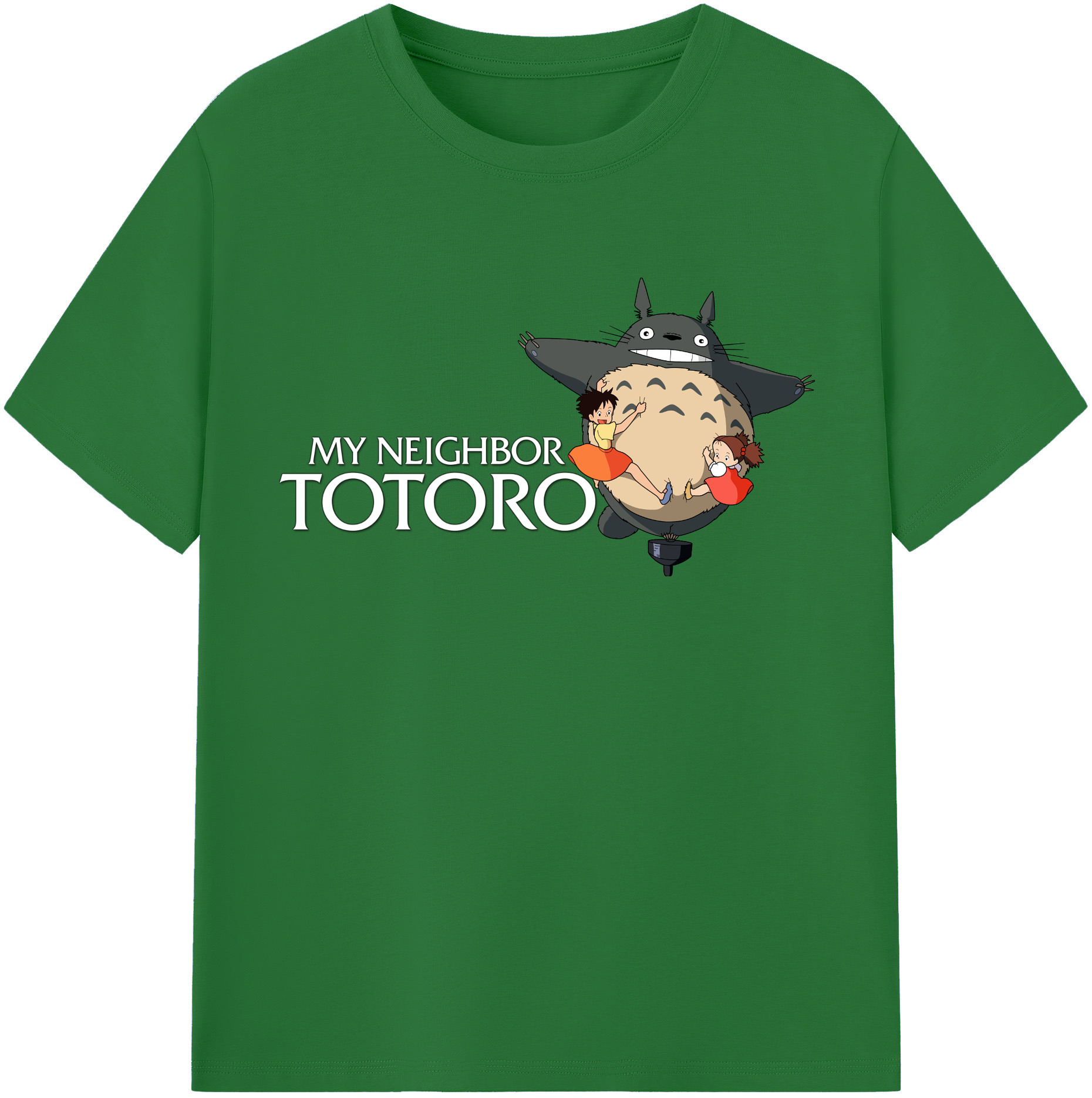（画像用） となりのトトロ 草壁メイ 草壁サツキ My Neighbor Totoro Satsuki Kusakabe Mei Kusakabe 綿100％半袖Tシャツ（フロントプリント）