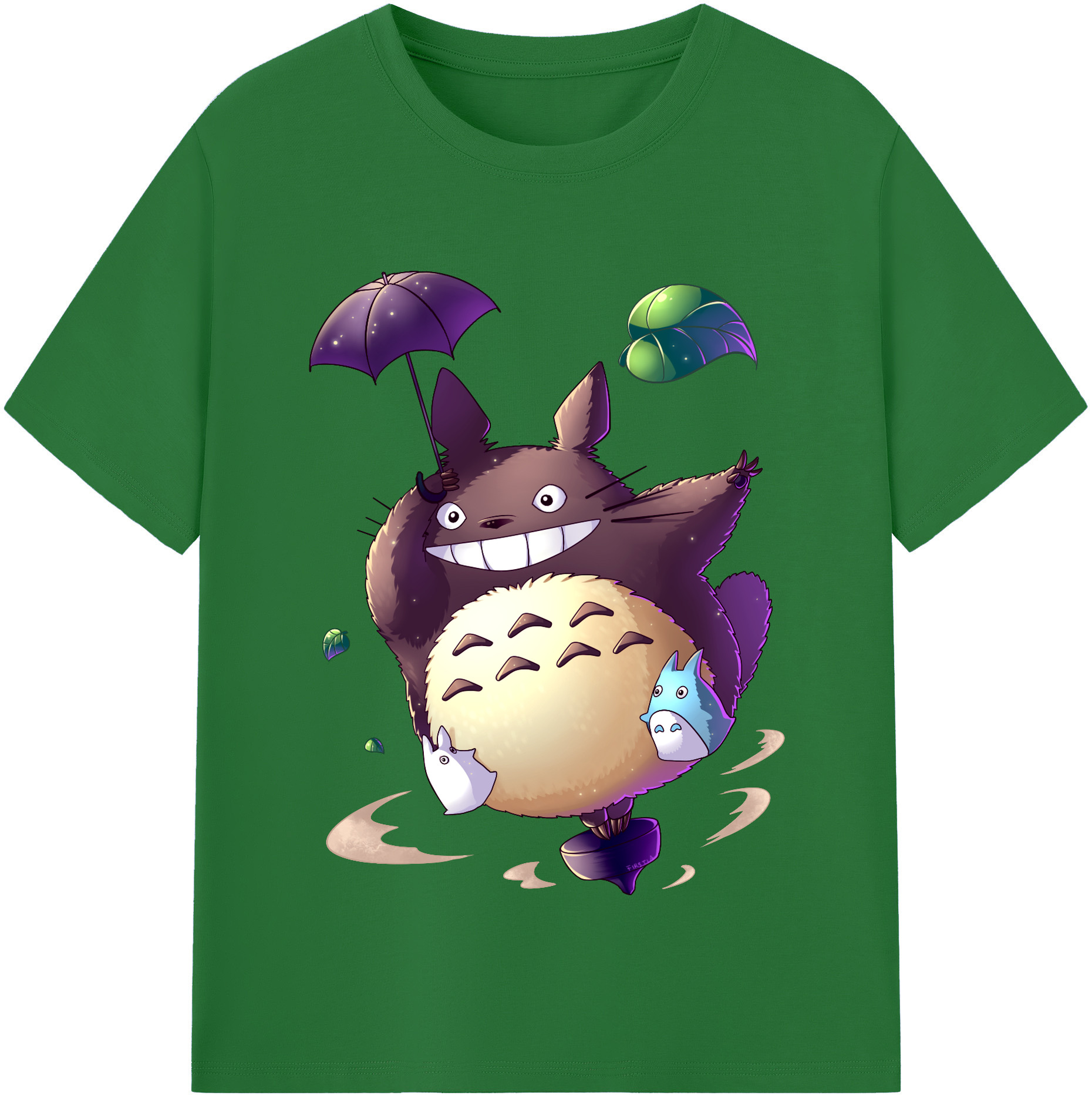 （画像用） となりのトトロ 草壁メイ 草壁サツキ My Neighbor Totoro Satsuki Kusakabe Mei Kusakabe 綿100％半袖Tシャツ（フロントプリント）