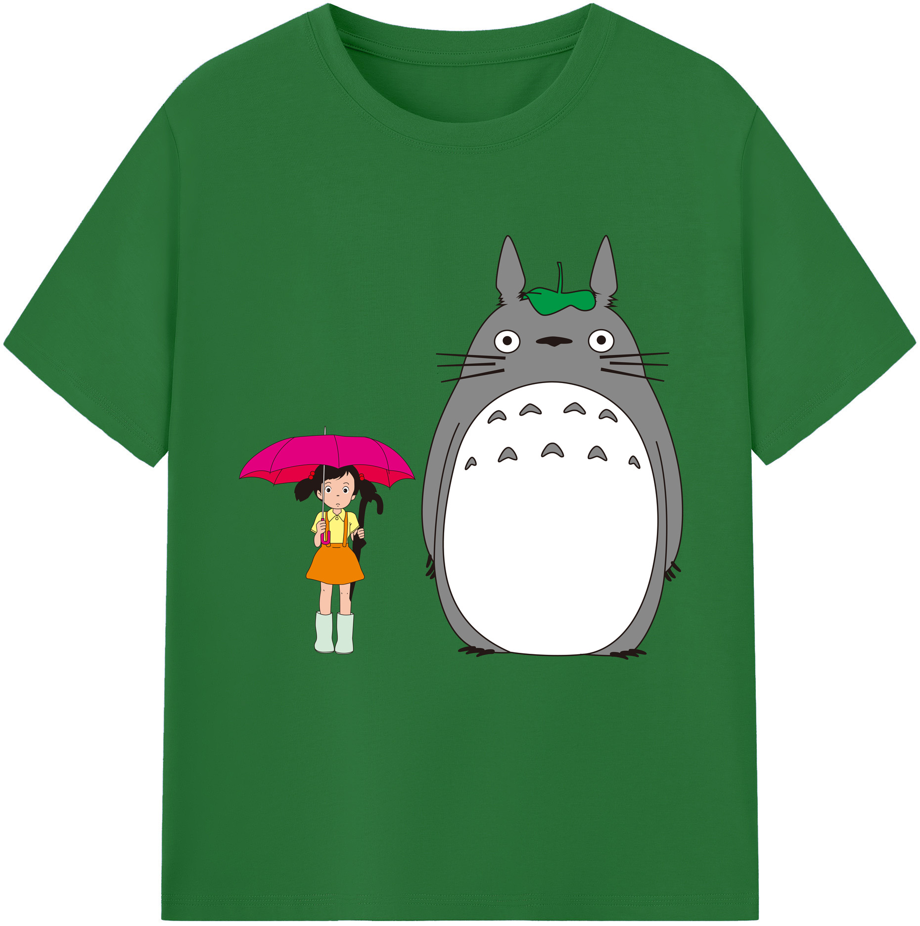 （画像用） となりのトトロ 草壁メイ 草壁サツキ My Neighbor Totoro Satsuki Kusakabe Mei Kusakabe 綿100％半袖Tシャツ（フロントプリント）