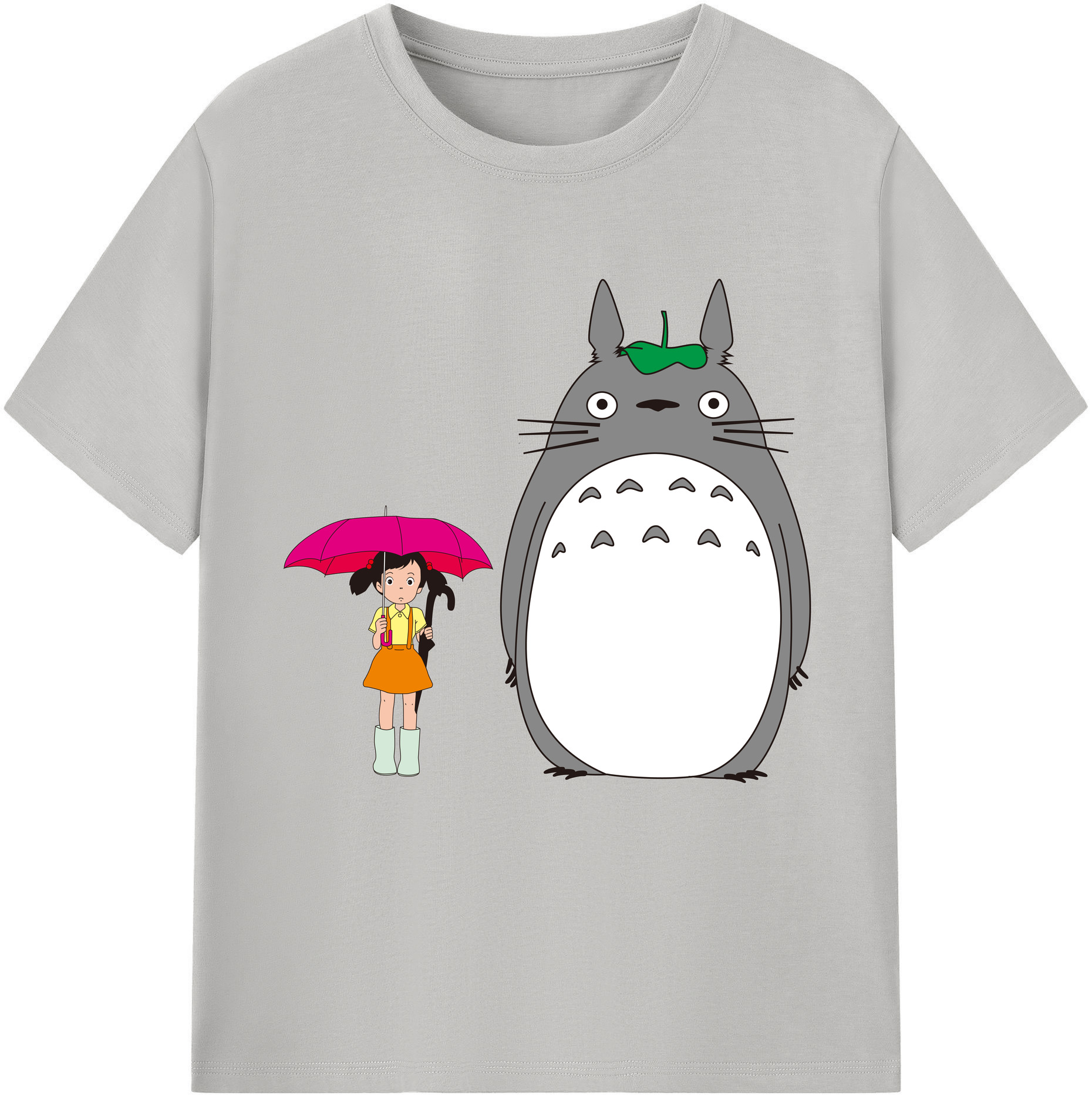 （画像用） となりのトトロ 草壁メイ 草壁サツキ My Neighbor Totoro Satsuki Kusakabe Mei Kusakabe 綿100％半袖Tシャツ（フロントプリント）