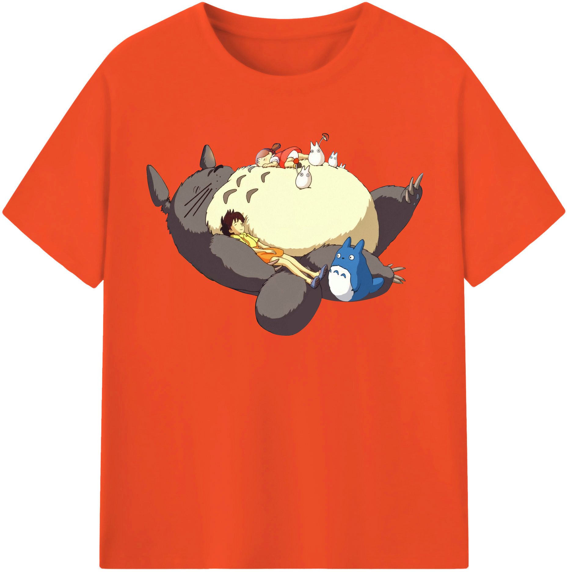 （画像用） となりのトトロ 草壁メイ 草壁サツキ My Neighbor Totoro Satsuki Kusakabe Mei Kusakabe 綿100％半袖Tシャツ（フロントプリント）