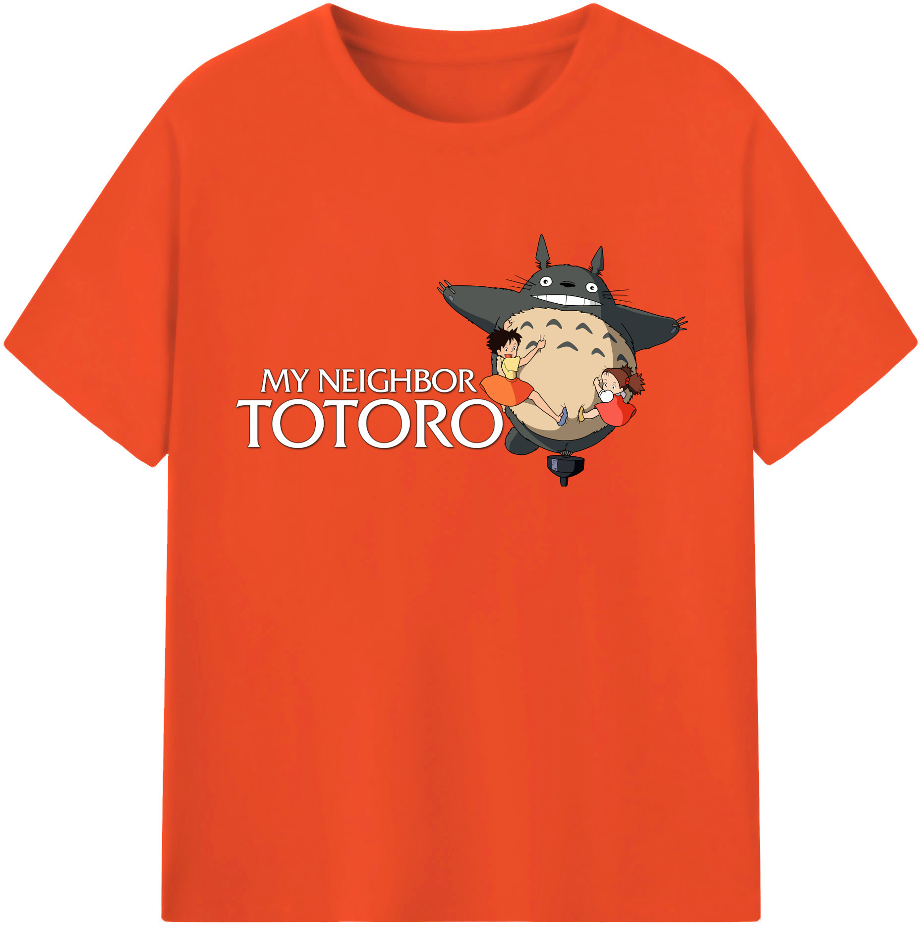 （画像用） となりのトトロ 草壁メイ 草壁サツキ My Neighbor Totoro Satsuki Kusakabe Mei Kusakabe 綿100％半袖Tシャツ（フロントプリント）