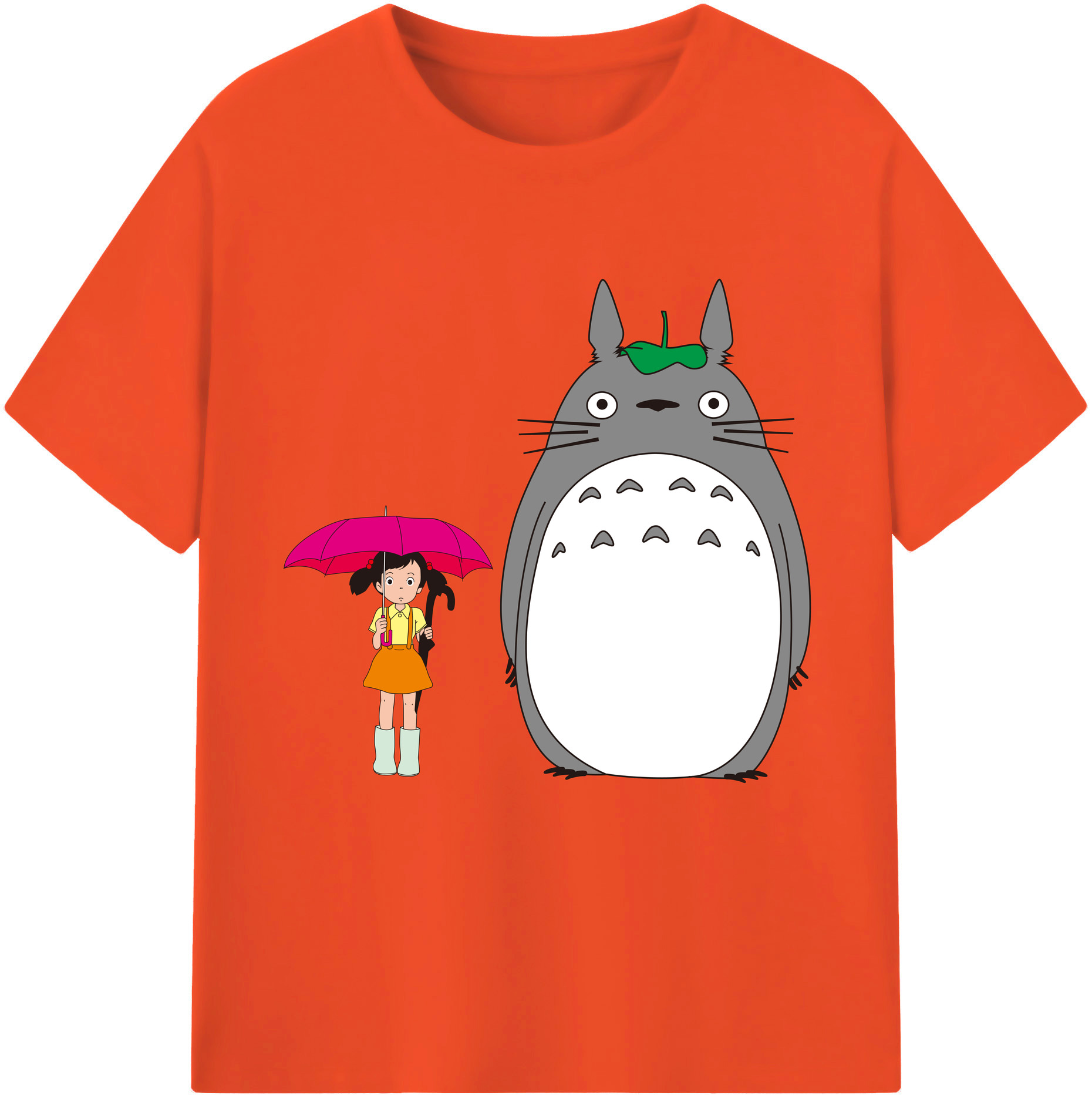 （画像用） となりのトトロ 草壁メイ 草壁サツキ My Neighbor Totoro Satsuki Kusakabe Mei Kusakabe 綿100％半袖Tシャツ（フロントプリント）