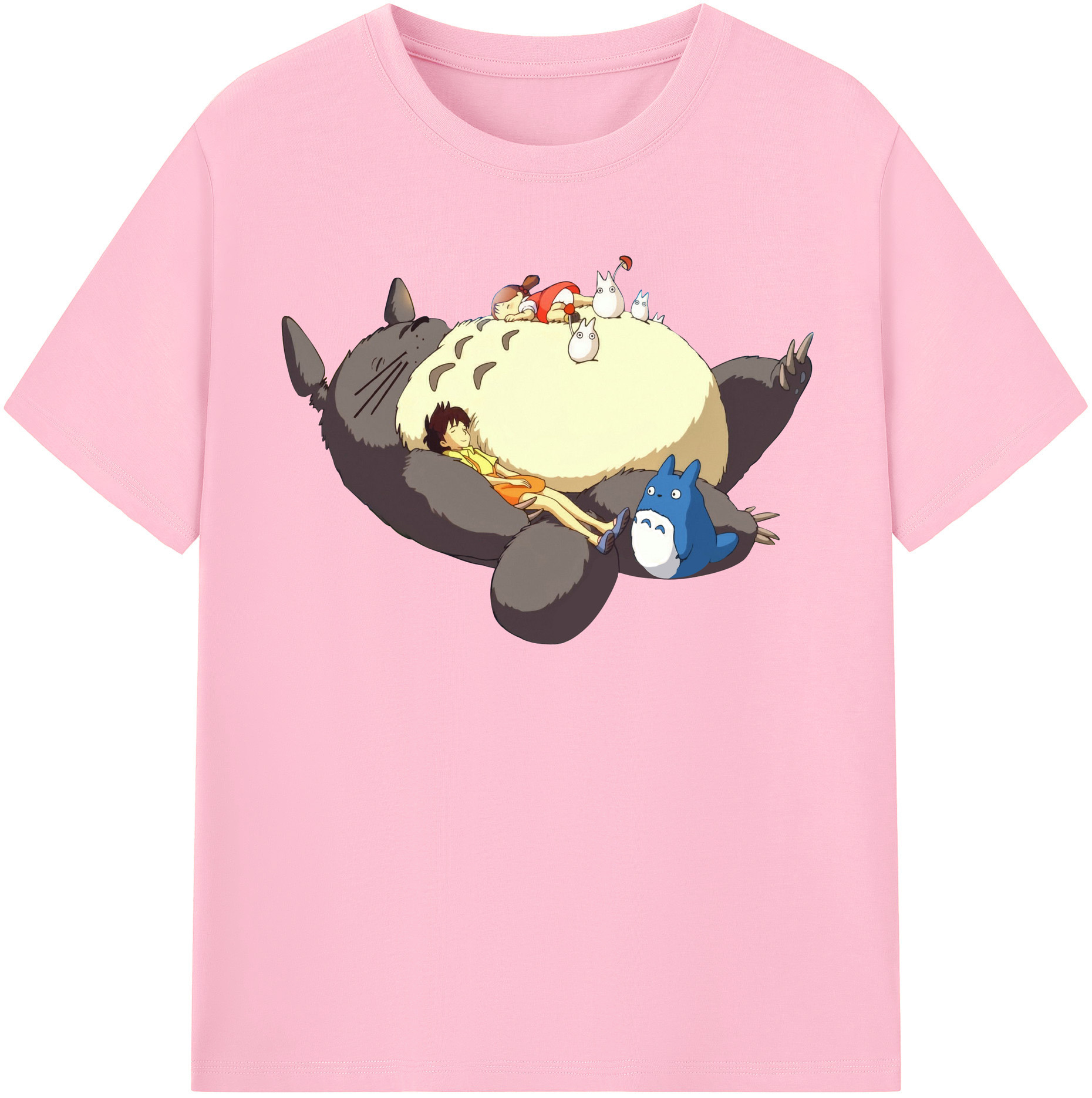 （画像用） となりのトトロ 草壁メイ 草壁サツキ My Neighbor Totoro Satsuki Kusakabe Mei Kusakabe 綿100％半袖Tシャツ（フロントプリント）