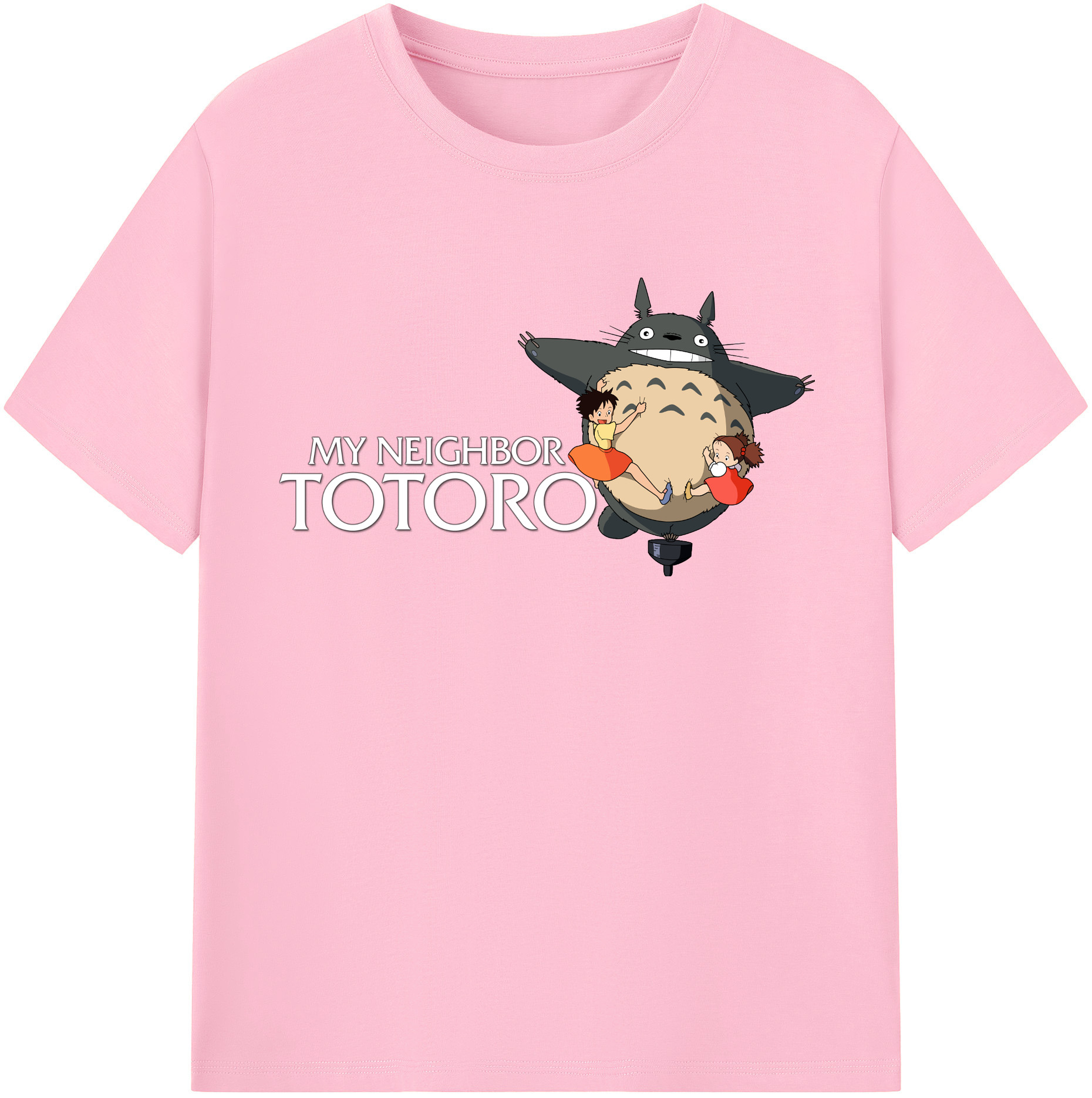 （画像用） となりのトトロ 草壁メイ 草壁サツキ My Neighbor Totoro Satsuki Kusakabe Mei Kusakabe 綿100％半袖Tシャツ（フロントプリント）
