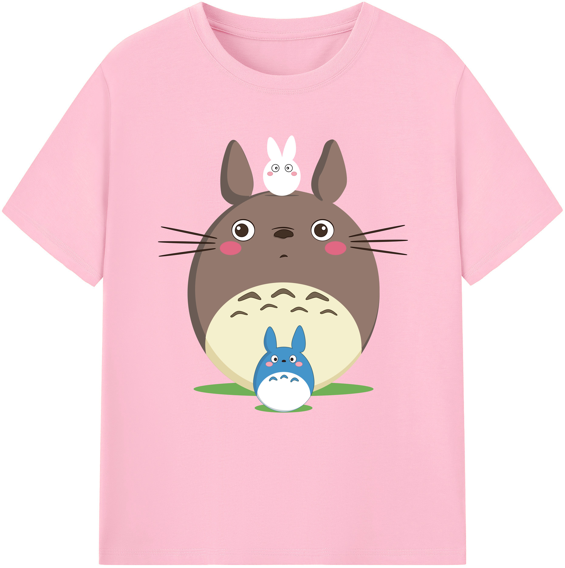 （画像用） となりのトトロ 草壁メイ 草壁サツキ My Neighbor Totoro Satsuki Kusakabe Mei Kusakabe 綿100％半袖Tシャツ（フロントプリント）