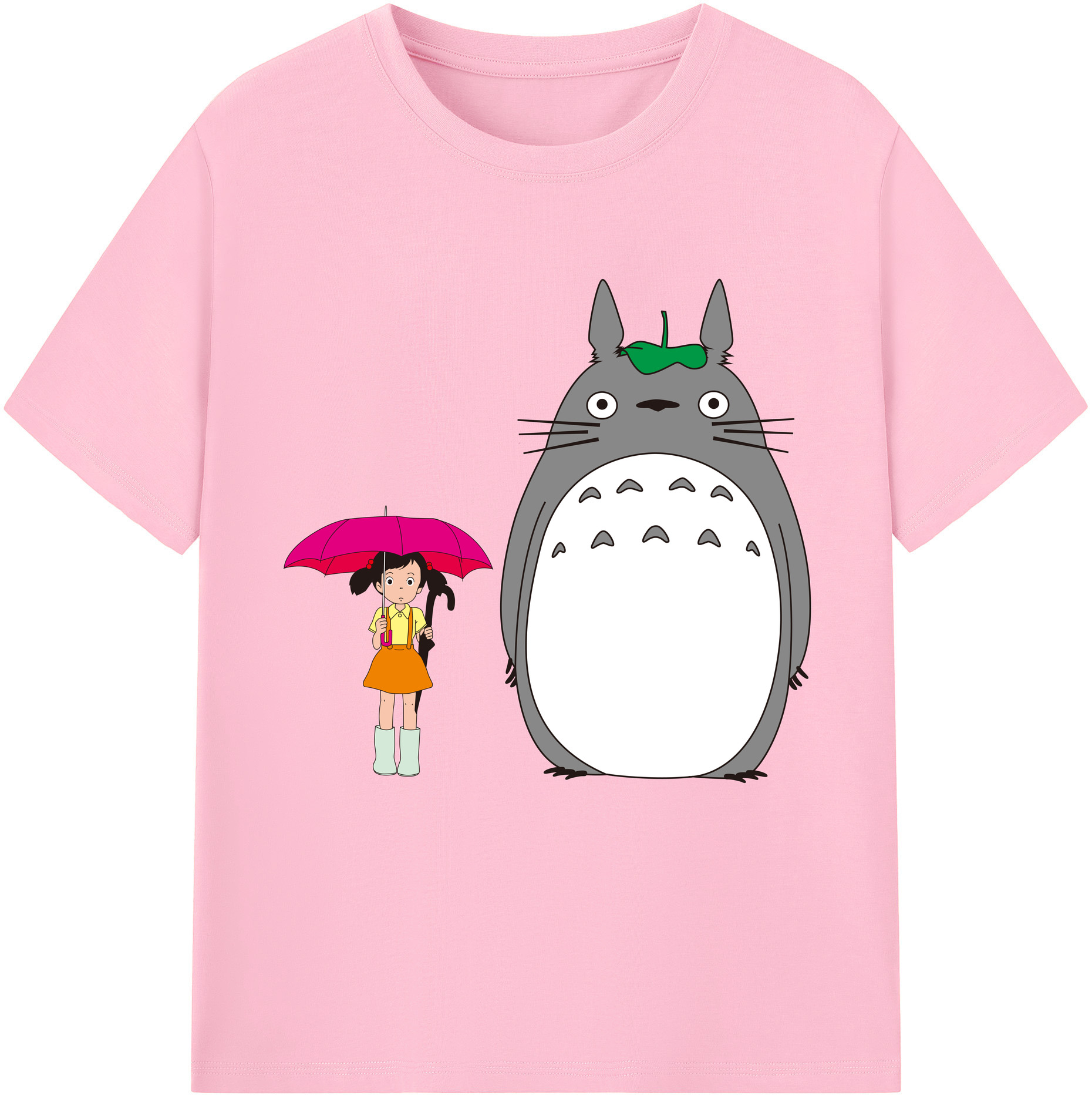 （画像用） となりのトトロ 草壁メイ 草壁サツキ My Neighbor Totoro Satsuki Kusakabe Mei Kusakabe 綿100％半袖Tシャツ（フロントプリント）