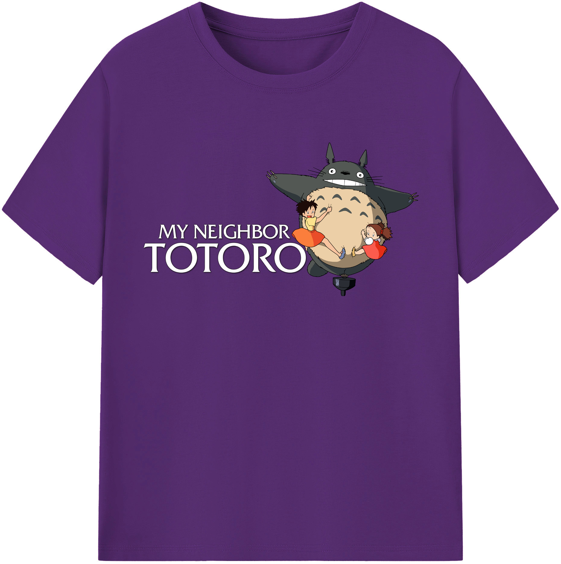 （画像用） となりのトトロ 草壁メイ 草壁サツキ My Neighbor Totoro Satsuki Kusakabe Mei Kusakabe 綿100％半袖Tシャツ（フロントプリント）