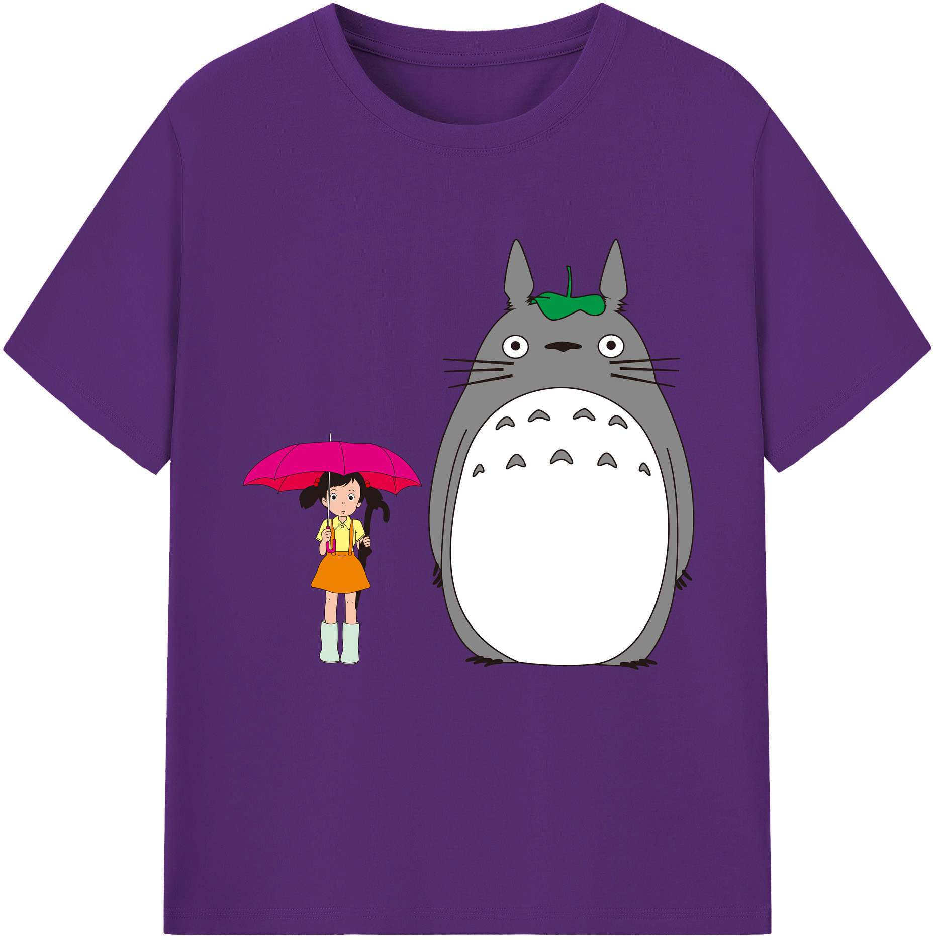 （画像用） となりのトトロ 草壁メイ 草壁サツキ My Neighbor Totoro Satsuki Kusakabe Mei Kusakabe 綿100％半袖Tシャツ（フロントプリント）