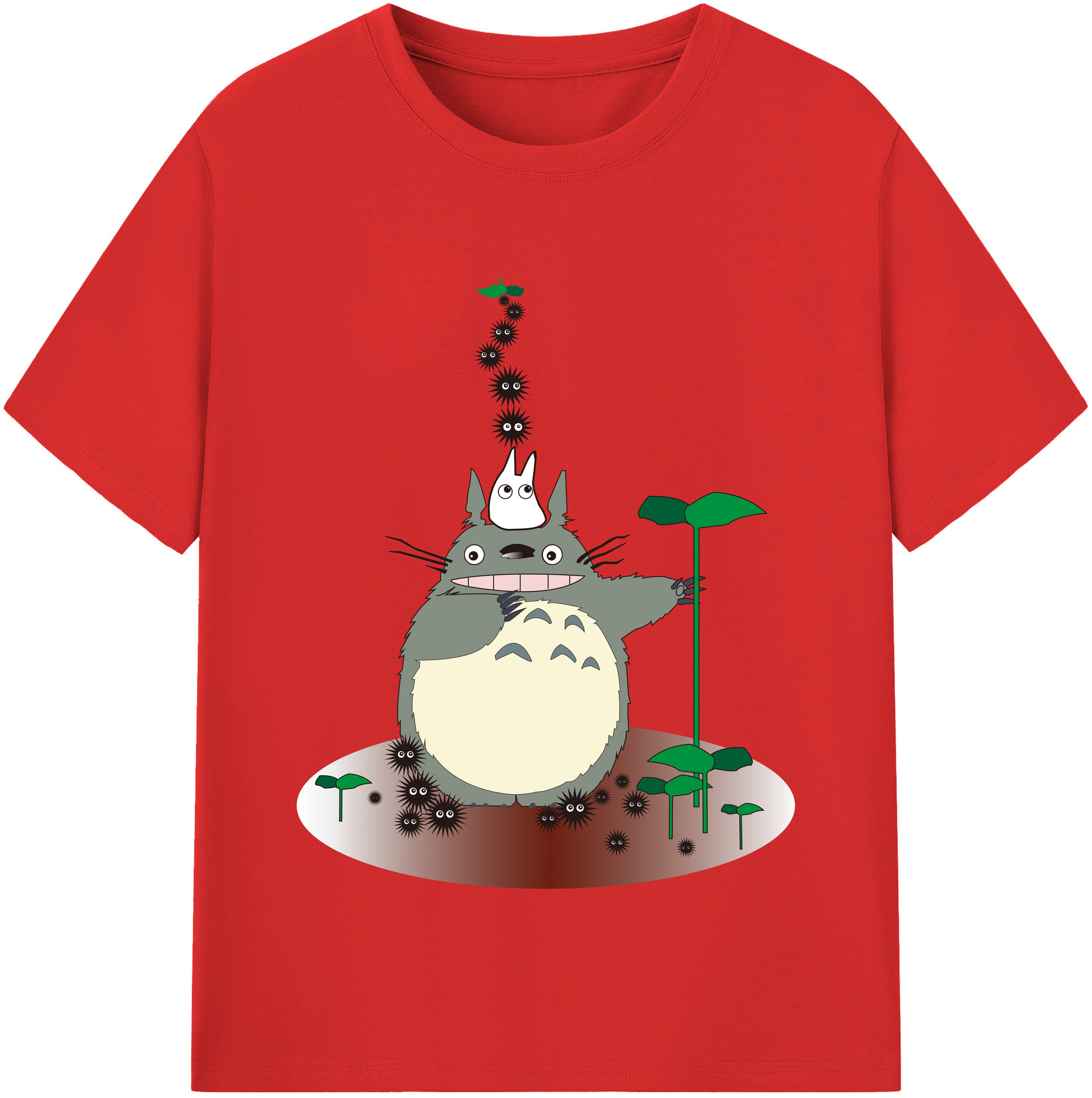 （画像用） となりのトトロ 草壁メイ 草壁サツキ My Neighbor Totoro Satsuki Kusakabe Mei Kusakabe 綿100％半袖Tシャツ（フロントプリント）
