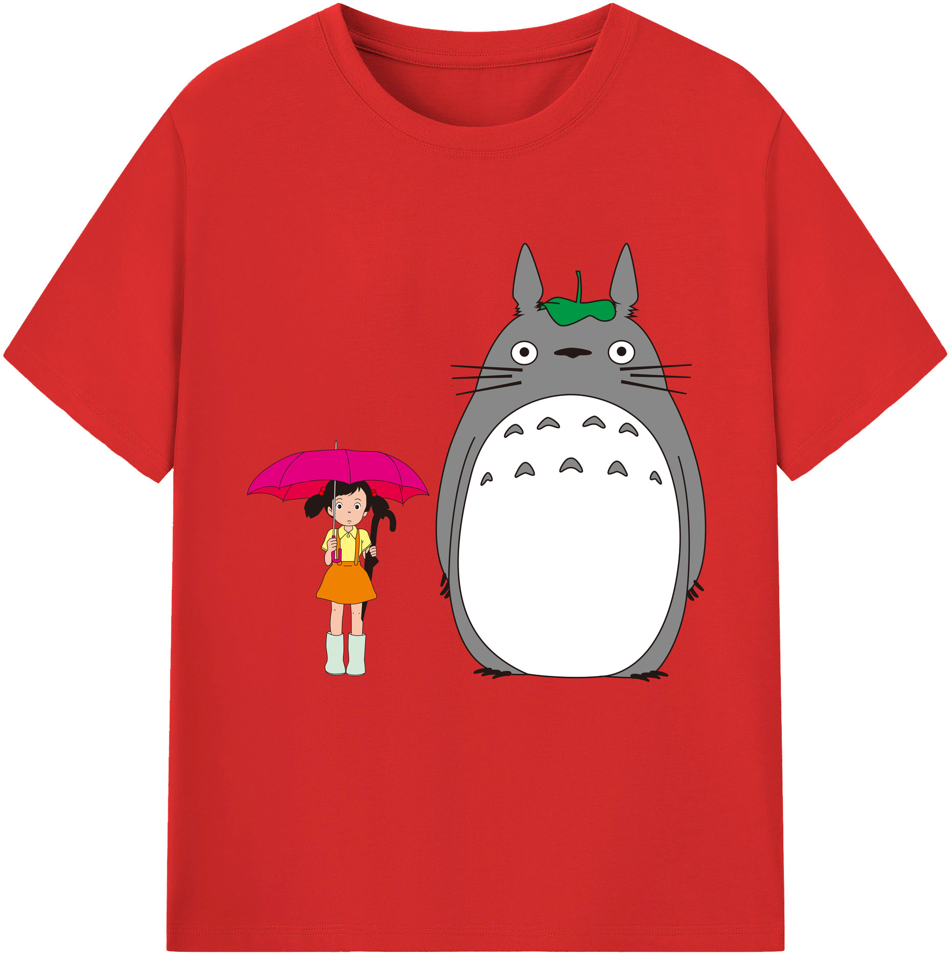 （画像用） となりのトトロ 草壁メイ 草壁サツキ My Neighbor Totoro Satsuki Kusakabe Mei Kusakabe 綿100％半袖Tシャツ（フロントプリント）
