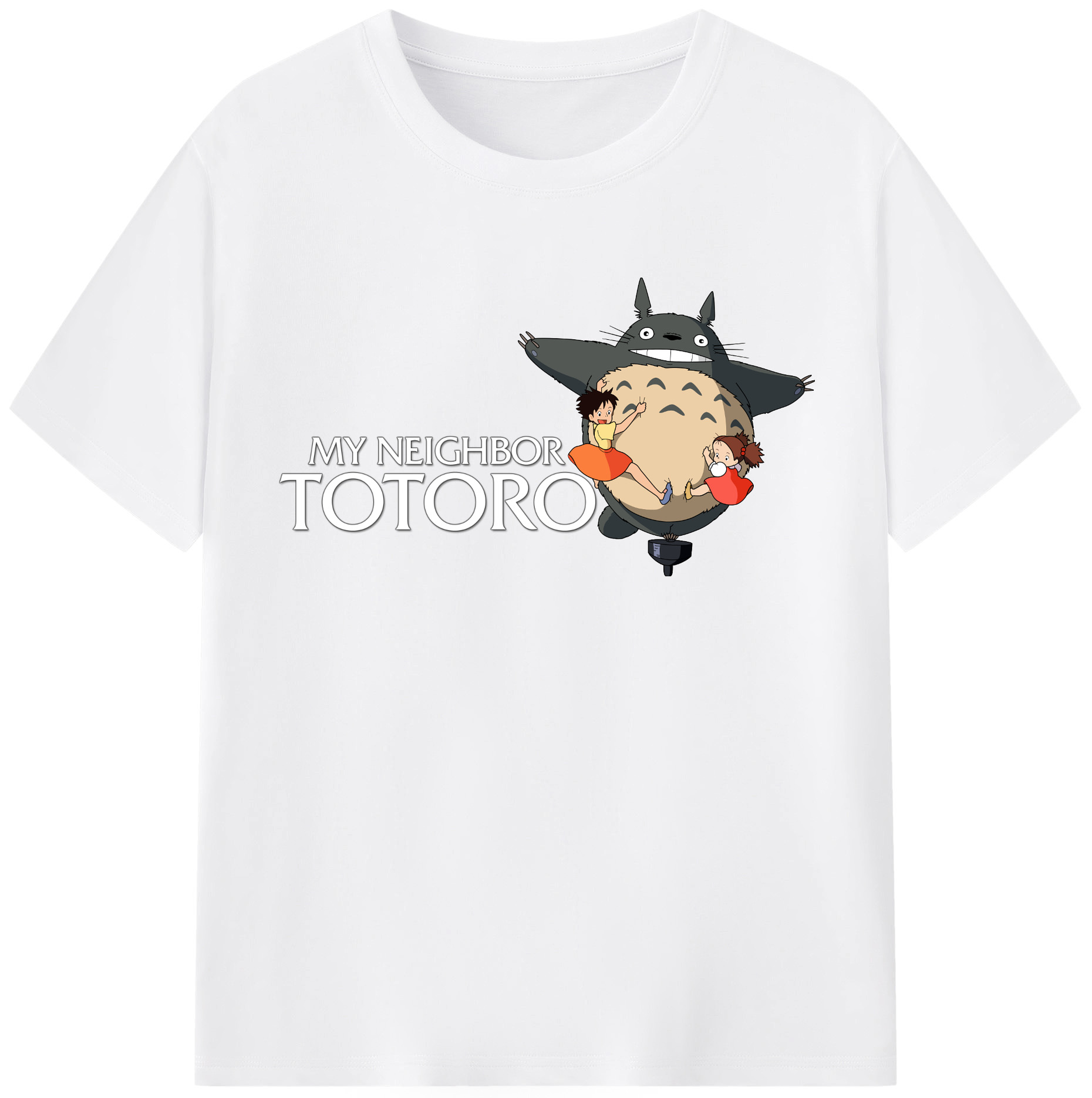 （画像用） となりのトトロ 草壁メイ 草壁サツキ My Neighbor Totoro Satsuki Kusakabe Mei Kusakabe 綿100％半袖Tシャツ（フロントプリント）