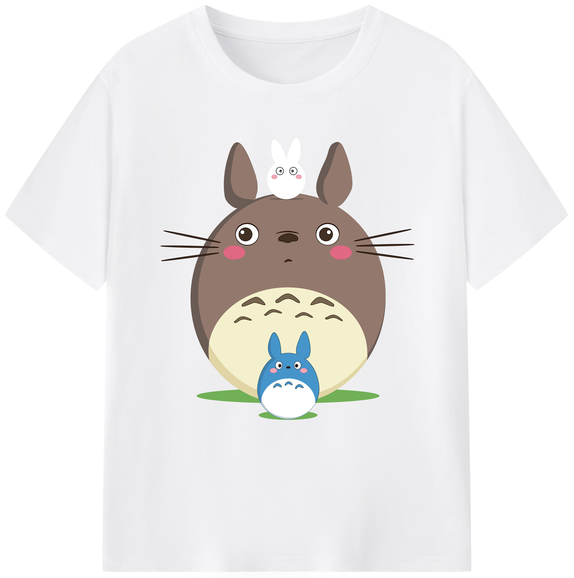 （画像用） となりのトトロ 草壁メイ 草壁サツキ My Neighbor Totoro Satsuki Kusakabe Mei Kusakabe 綿100％半袖Tシャツ（フロントプリント）