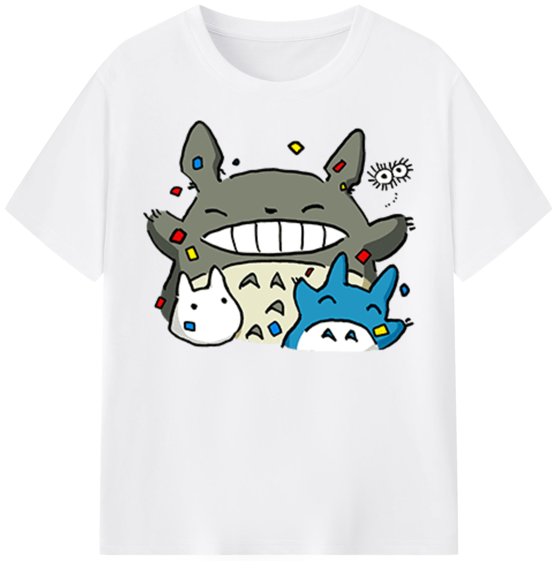 （画像用） となりのトトロ 草壁メイ 草壁サツキ My Neighbor Totoro Satsuki Kusakabe Mei Kusakabe 綿100％半袖Tシャツ（フロントプリント）