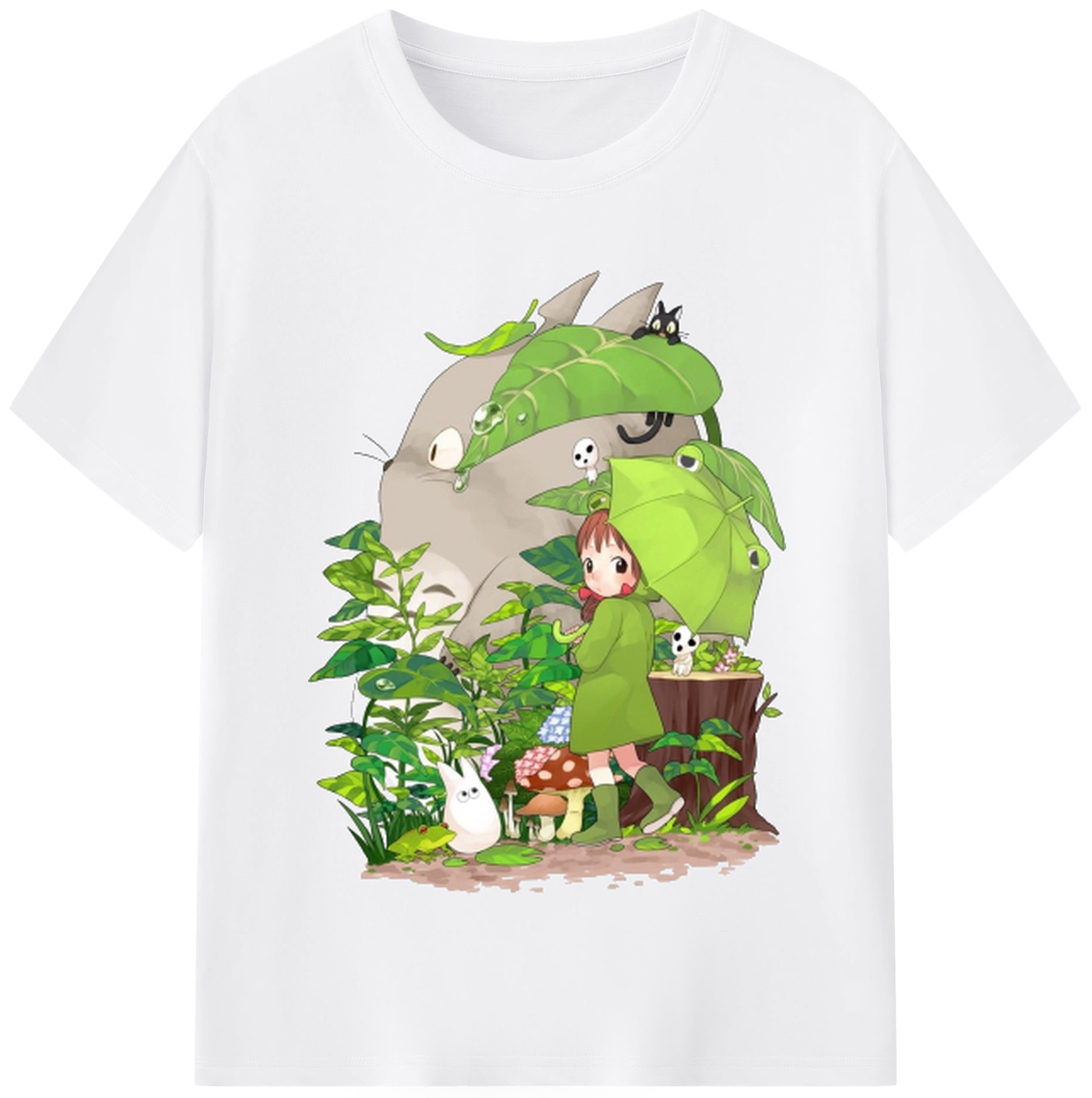 （画像用） となりのトトロ 草壁メイ 草壁サツキ My Neighbor Totoro Satsuki Kusakabe Mei Kusakabe 綿100％半袖Tシャツ（フロントプリント）