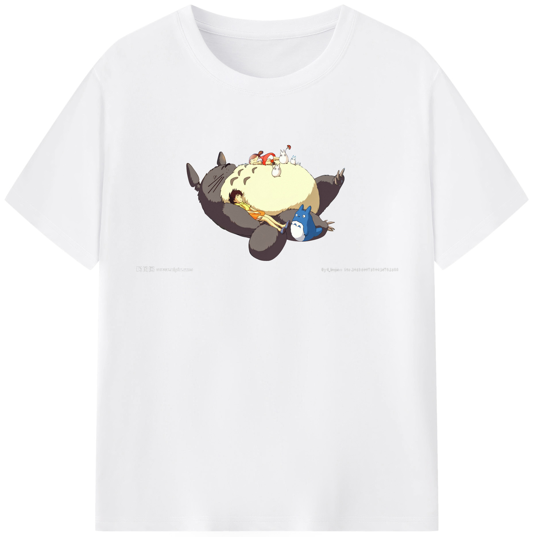 （画像用） となりのトトロ 草壁メイ 草壁サツキ My Neighbor Totoro Satsuki Kusakabe Mei Kusakabe 綿100％半袖Tシャツ（フロントプリント）