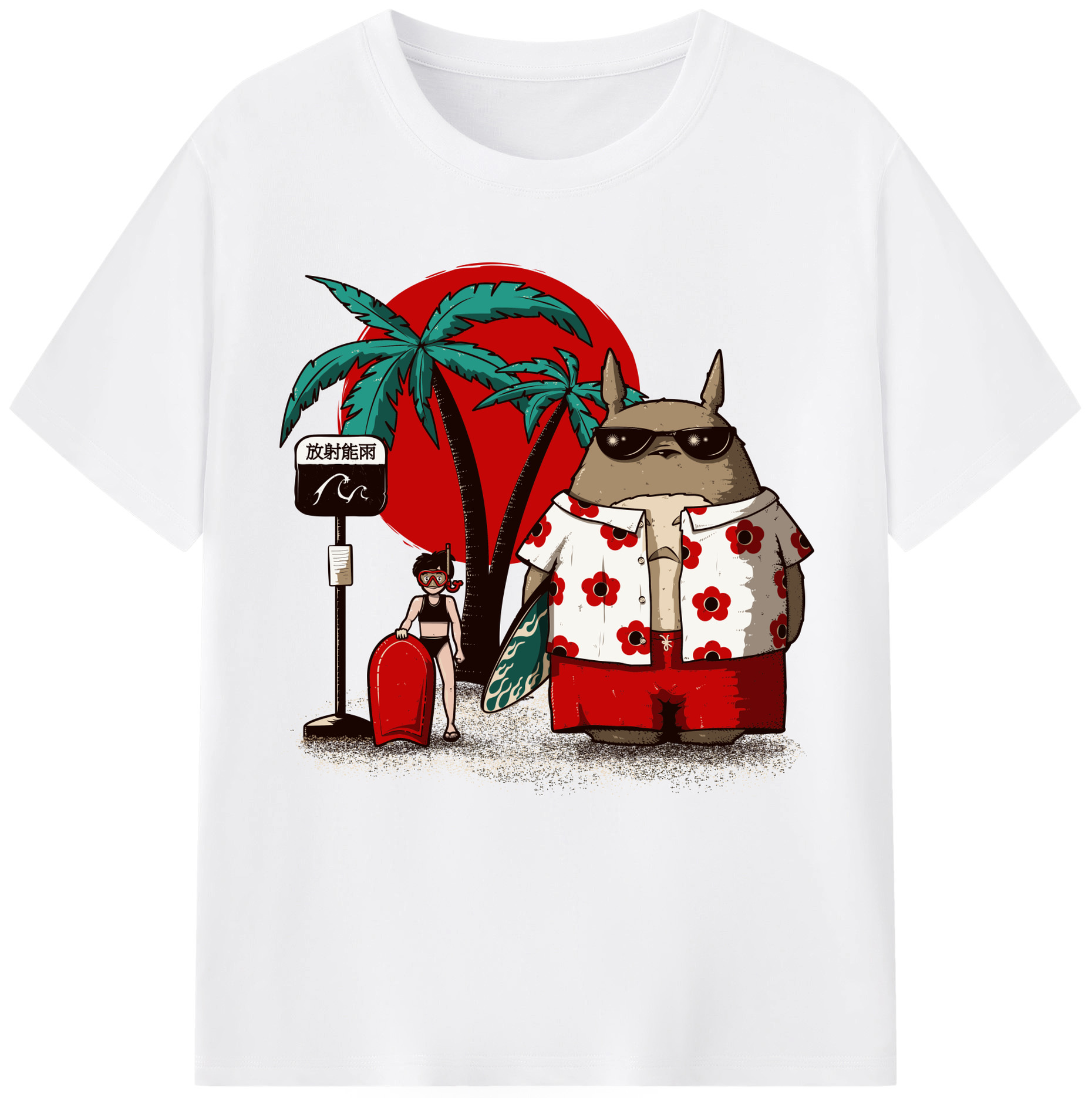（画像用） となりのトトロ 草壁メイ 草壁サツキ My Neighbor Totoro Satsuki Kusakabe Mei Kusakabe 綿100％半袖Tシャツ（フロントプリント）