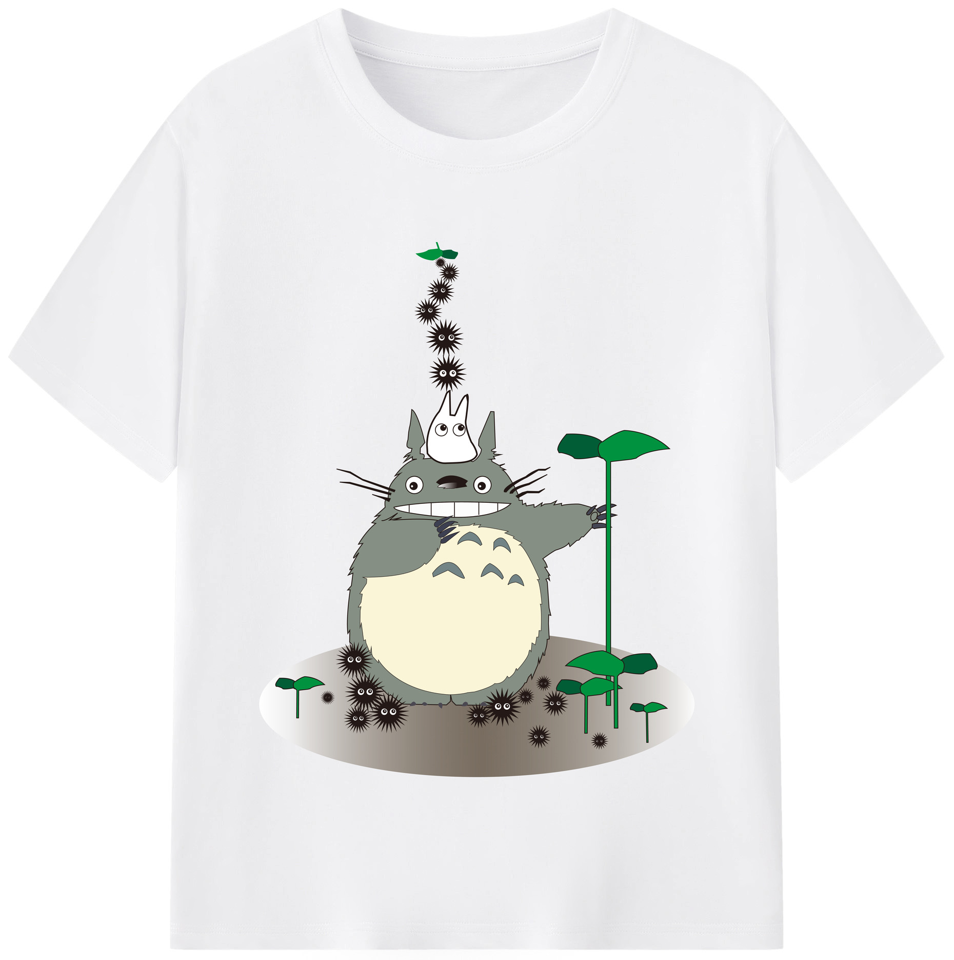 （画像用） となりのトトロ 草壁メイ 草壁サツキ My Neighbor Totoro Satsuki Kusakabe Mei Kusakabe 綿100％半袖Tシャツ（フロントプリント）