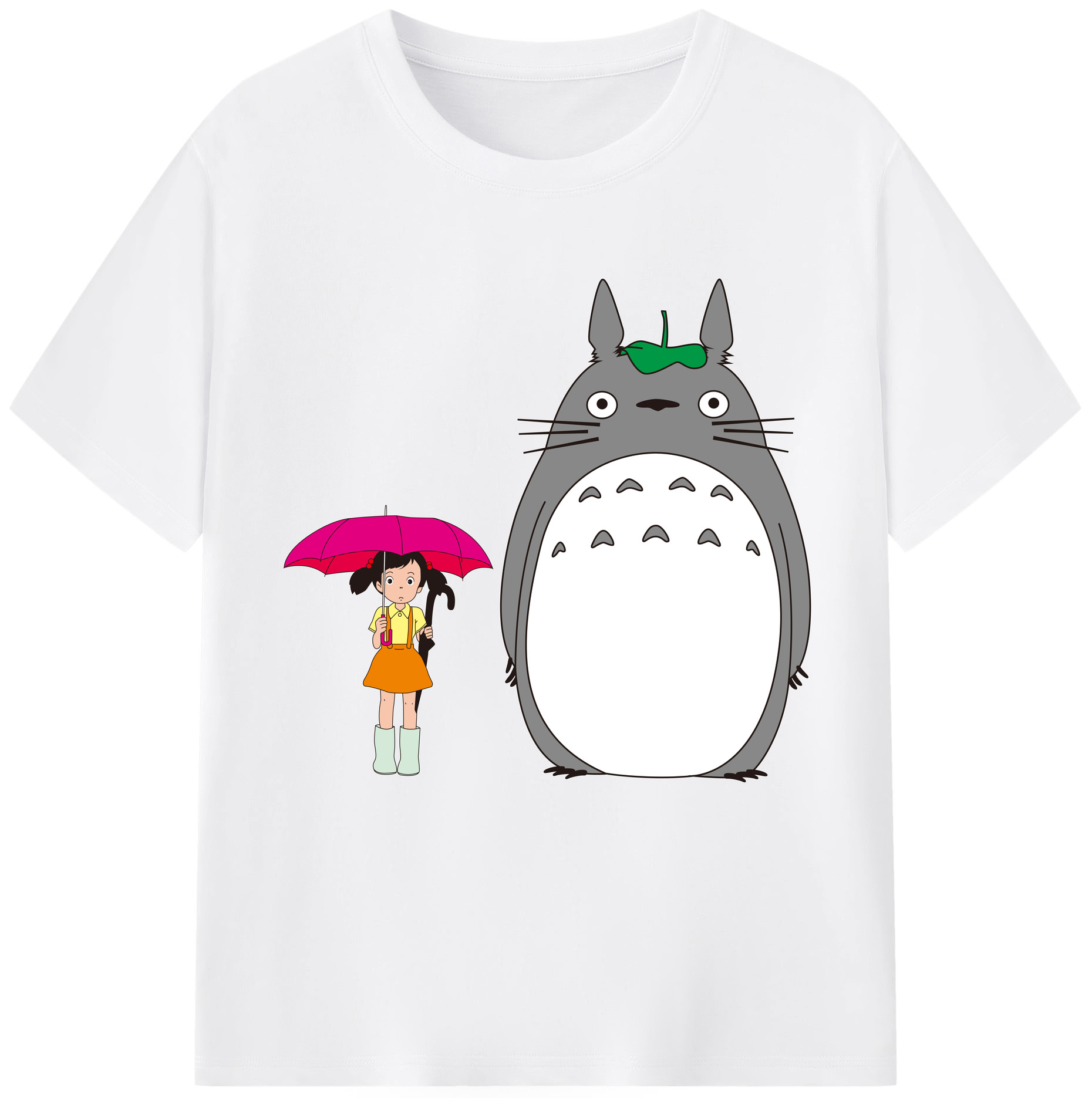 （画像用） となりのトトロ 草壁メイ 草壁サツキ My Neighbor Totoro Satsuki Kusakabe Mei Kusakabe 綿100％半袖Tシャツ（フロントプリント）