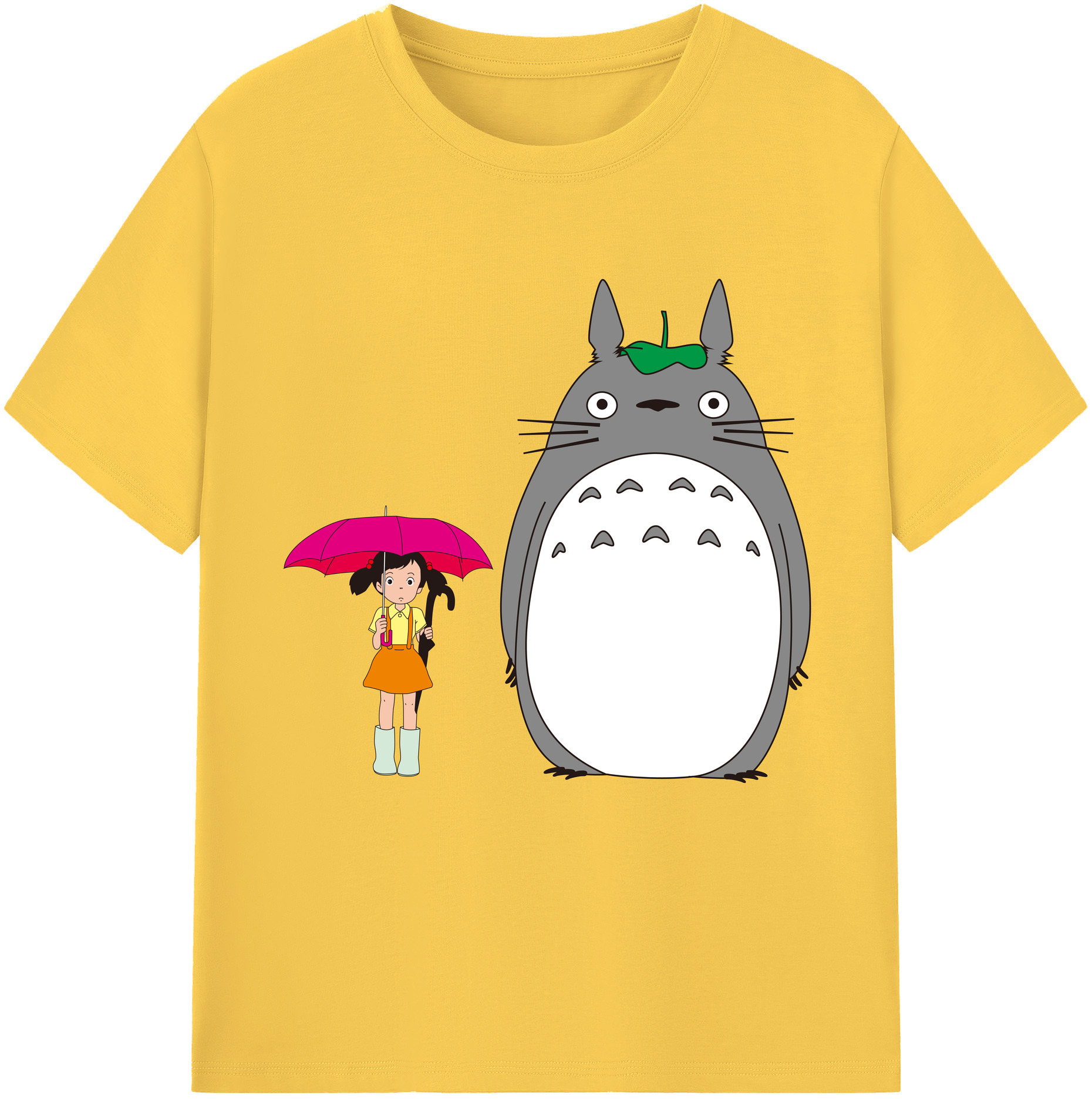 （画像用） となりのトトロ 草壁メイ 草壁サツキ My Neighbor Totoro Satsuki Kusakabe Mei Kusakabe 綿100％半袖Tシャツ（フロントプリント）