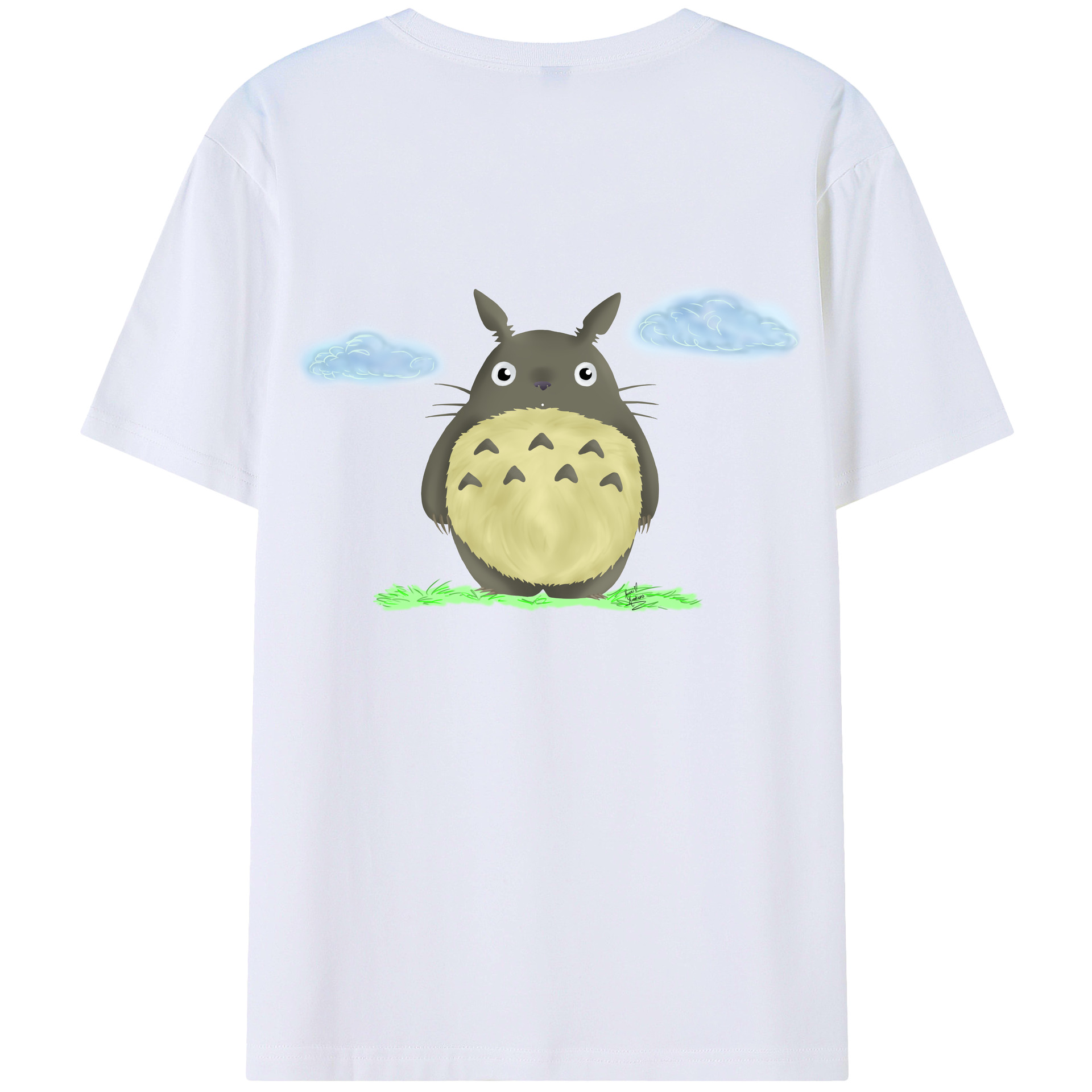 となりのトトロ 草壁メイ 草壁サツキ My Neighbor Totoro Satsuki Kusakabe Mei Kusakabe 綿100％半袖Tシャツ（背面プリント）