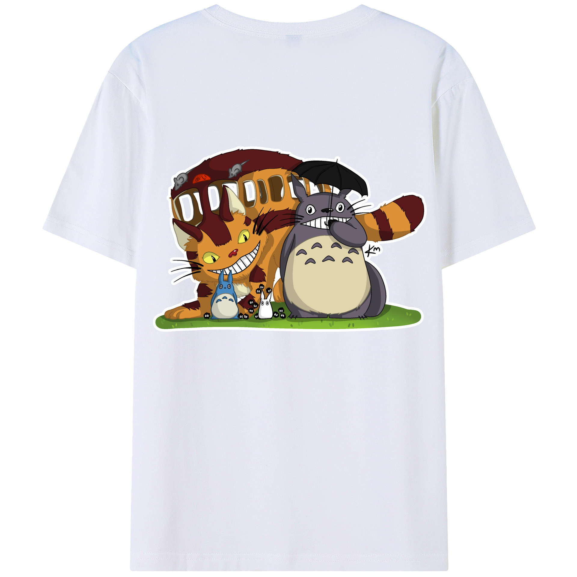 となりのトトロ 草壁メイ 草壁サツキ My Neighbor Totoro Satsuki Kusakabe Mei Kusakabe 綿100％半袖Tシャツ（背面プリント）