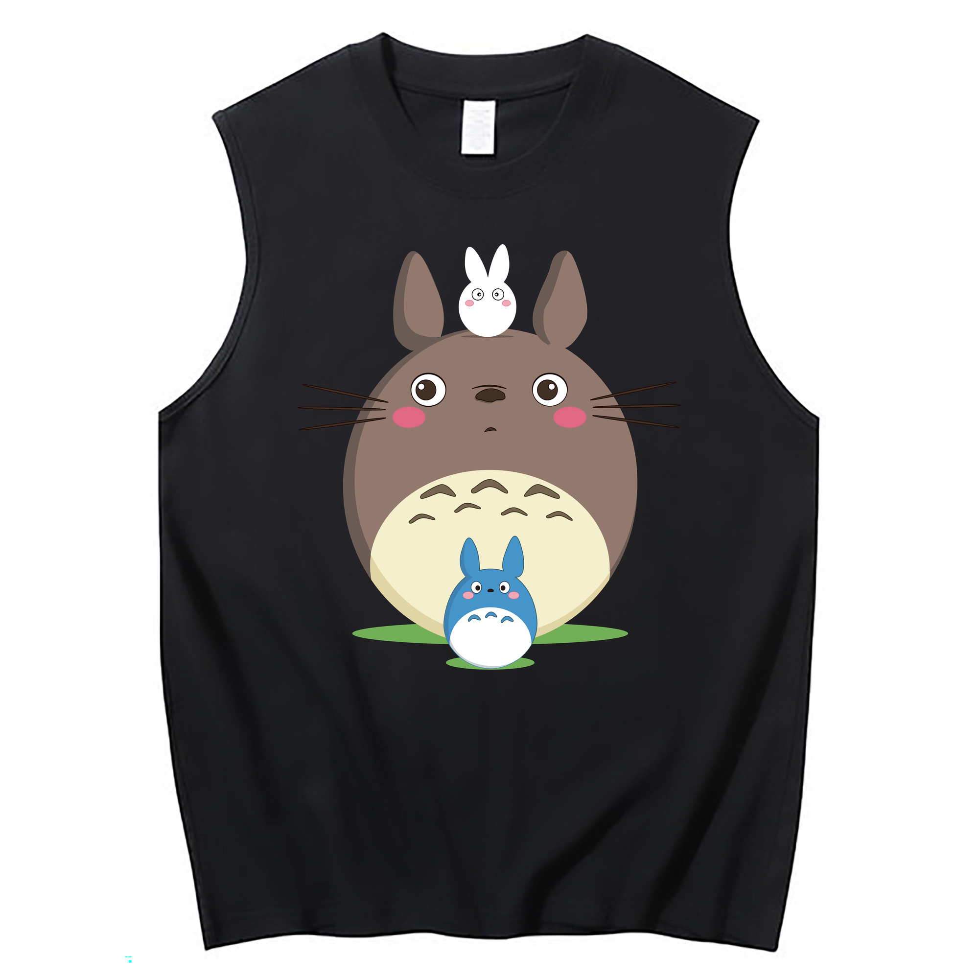 （画像用） となりのトトロ 草壁メイ 草壁サツキ My Neighbor Totoro Satsuki Kusakabe Mei Kusakabe コットン100％タンクトップ（フロントプリント）