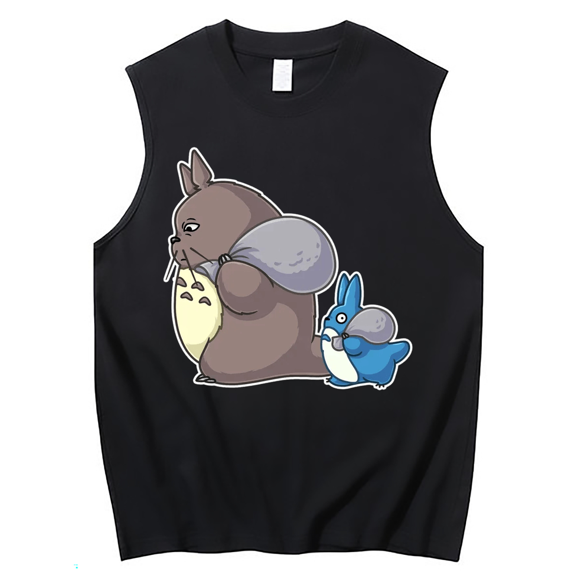（画像用） となりのトトロ 草壁メイ 草壁サツキ My Neighbor Totoro Satsuki Kusakabe Mei Kusakabe コットン100％タンクトップ（フロントプリント）