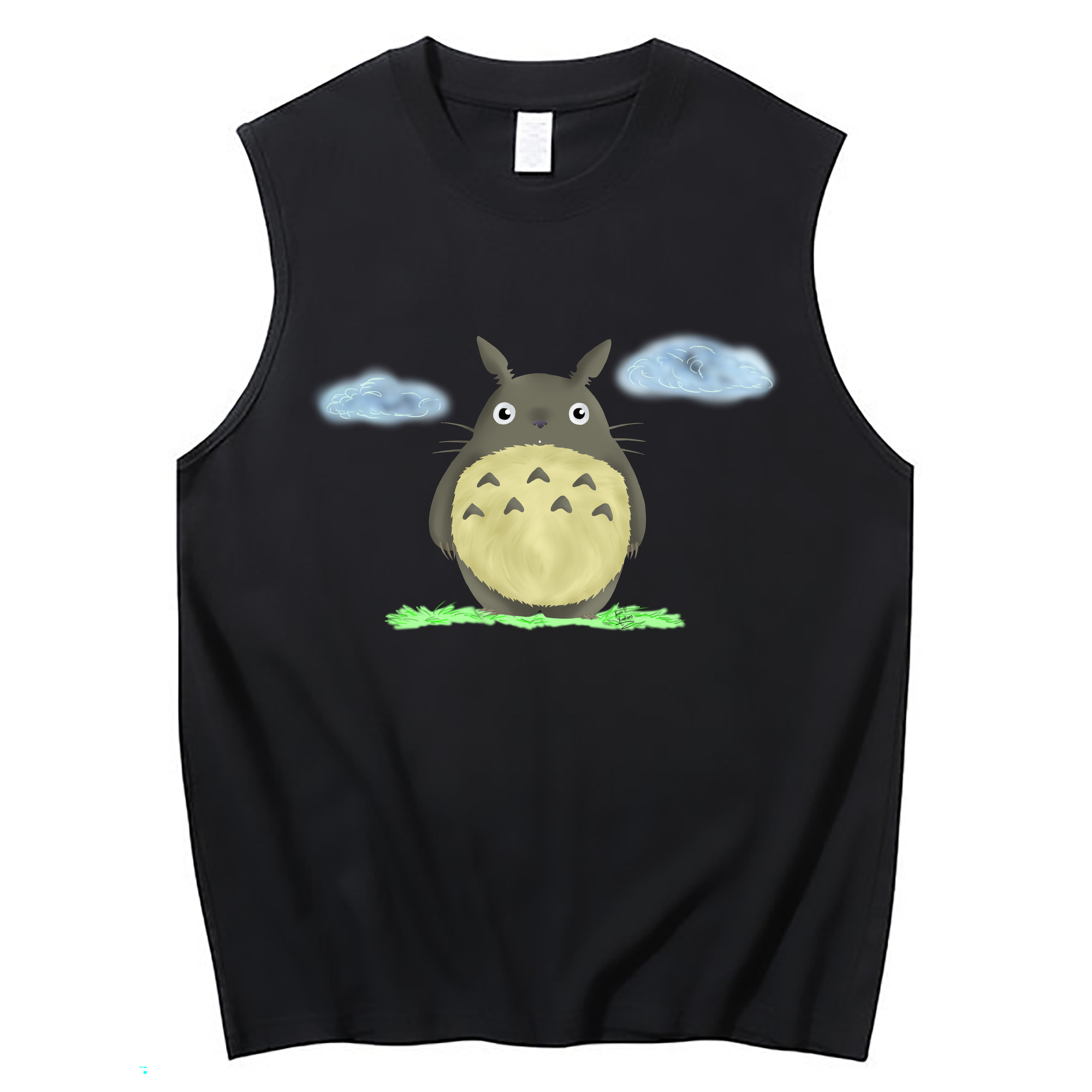 （画像用） となりのトトロ 草壁メイ 草壁サツキ My Neighbor Totoro Satsuki Kusakabe Mei Kusakabe コットン100％タンクトップ（フロントプリント）