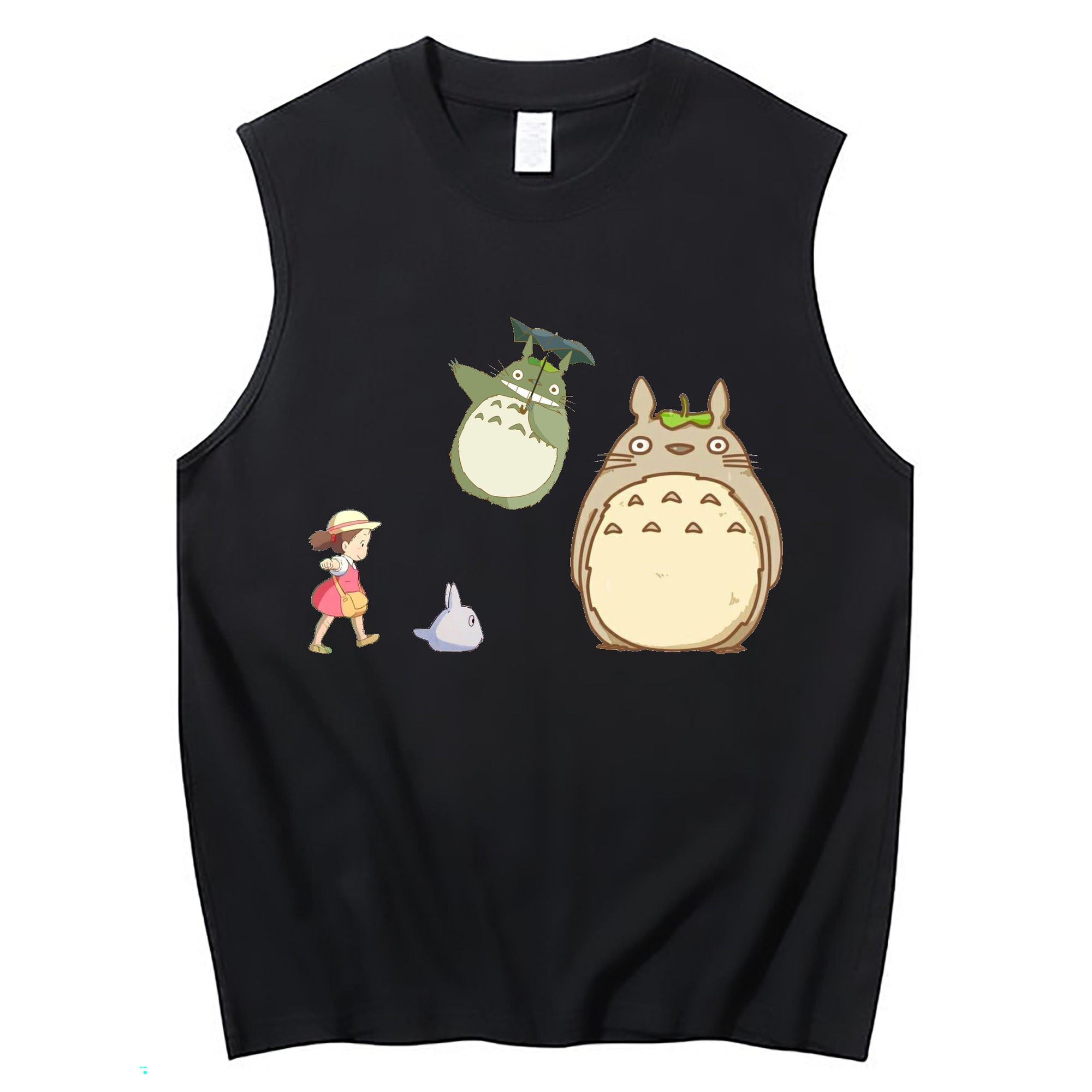 （画像用） となりのトトロ 草壁メイ 草壁サツキ My Neighbor Totoro Satsuki Kusakabe Mei Kusakabe コットン100％タンクトップ（フロントプリント）