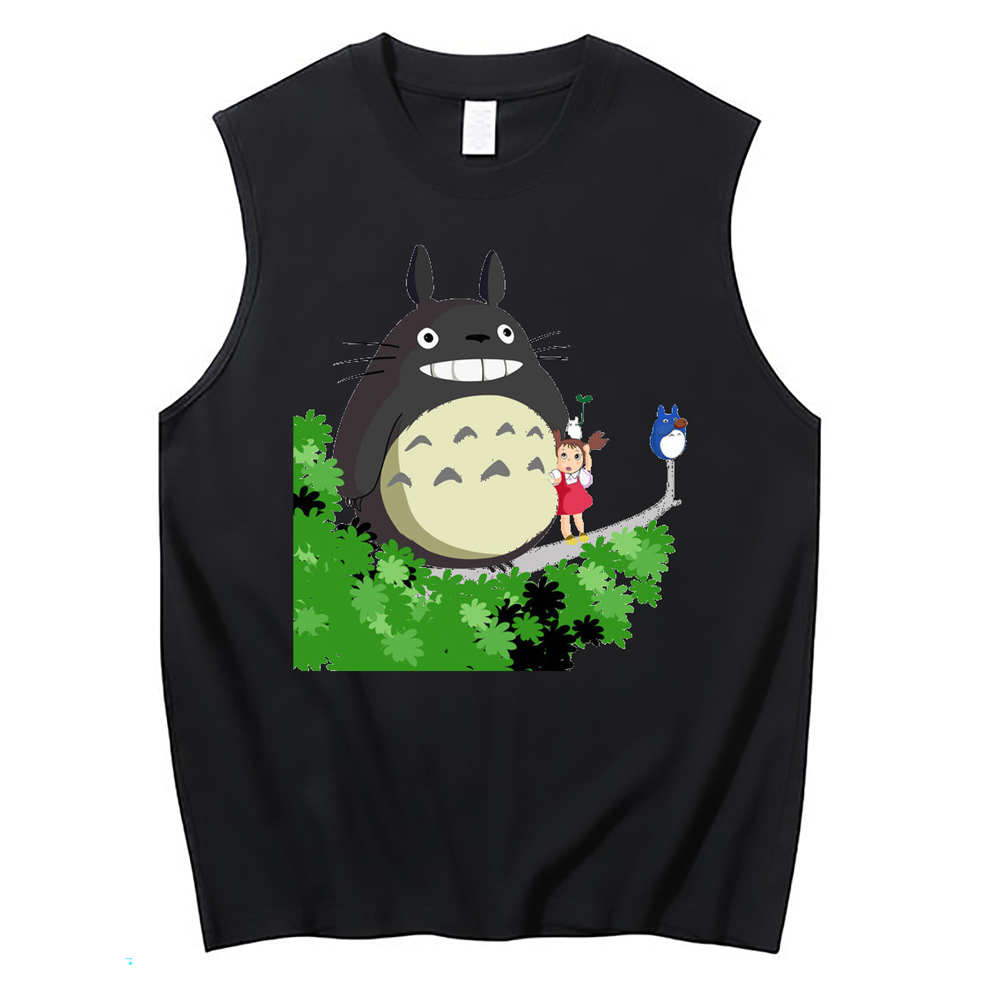 （画像用） となりのトトロ 草壁メイ 草壁サツキ My Neighbor Totoro Satsuki Kusakabe Mei Kusakabe コットン100％タンクトップ（フロントプリント）
