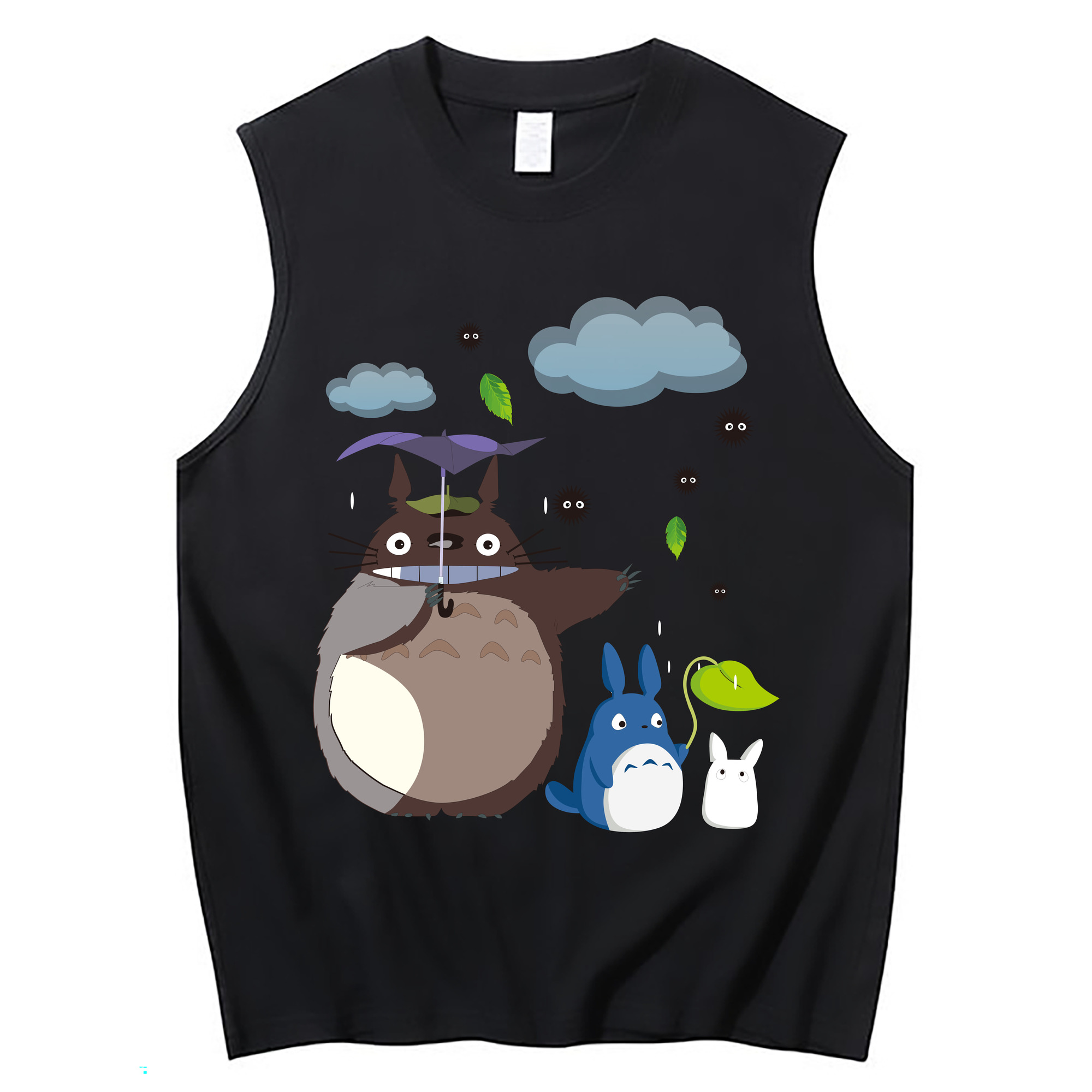 （画像用） となりのトトロ 草壁メイ 草壁サツキ My Neighbor Totoro Satsuki Kusakabe Mei Kusakabe コットン100％タンクトップ（フロントプリント）