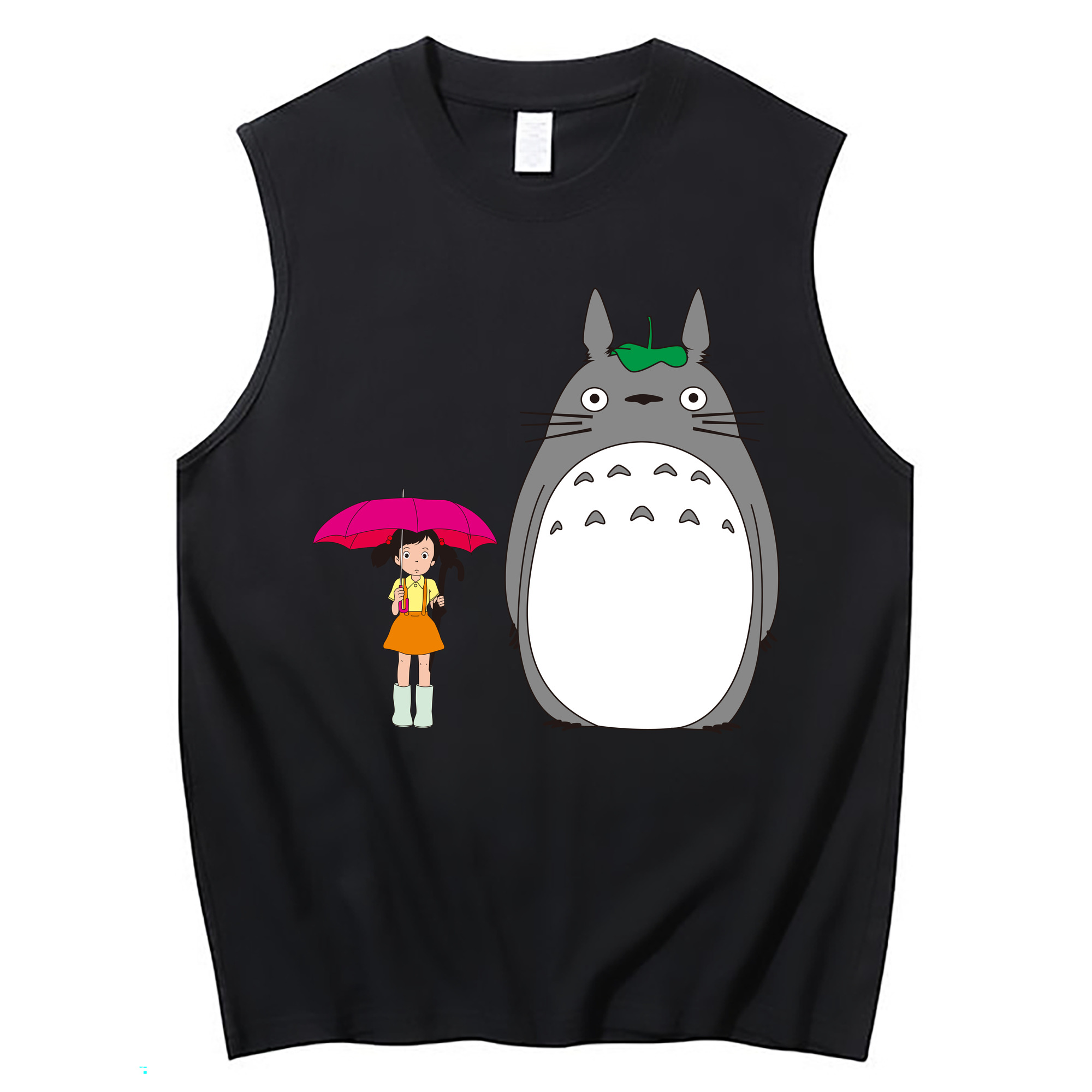 （画像用） となりのトトロ 草壁メイ 草壁サツキ My Neighbor Totoro Satsuki Kusakabe Mei Kusakabe コットン100％タンクトップ（フロントプリント）