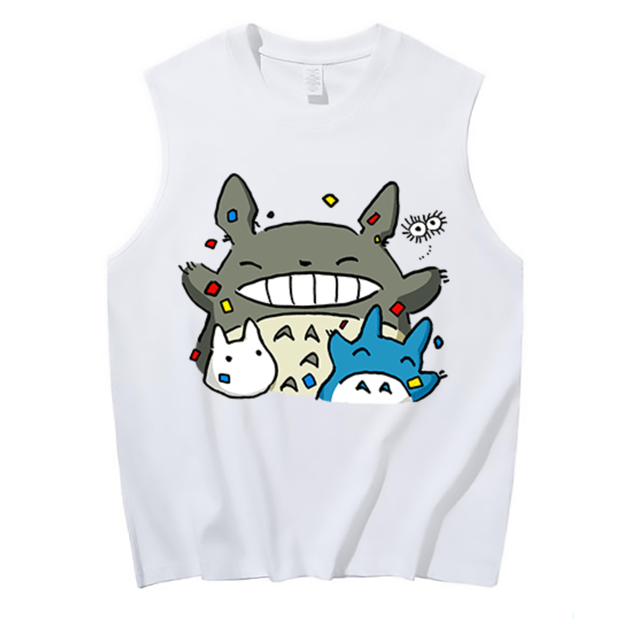 （画像用） となりのトトロ 草壁メイ 草壁サツキ My Neighbor Totoro Satsuki Kusakabe Mei Kusakabe コットン100％タンクトップ（フロントプリント）
