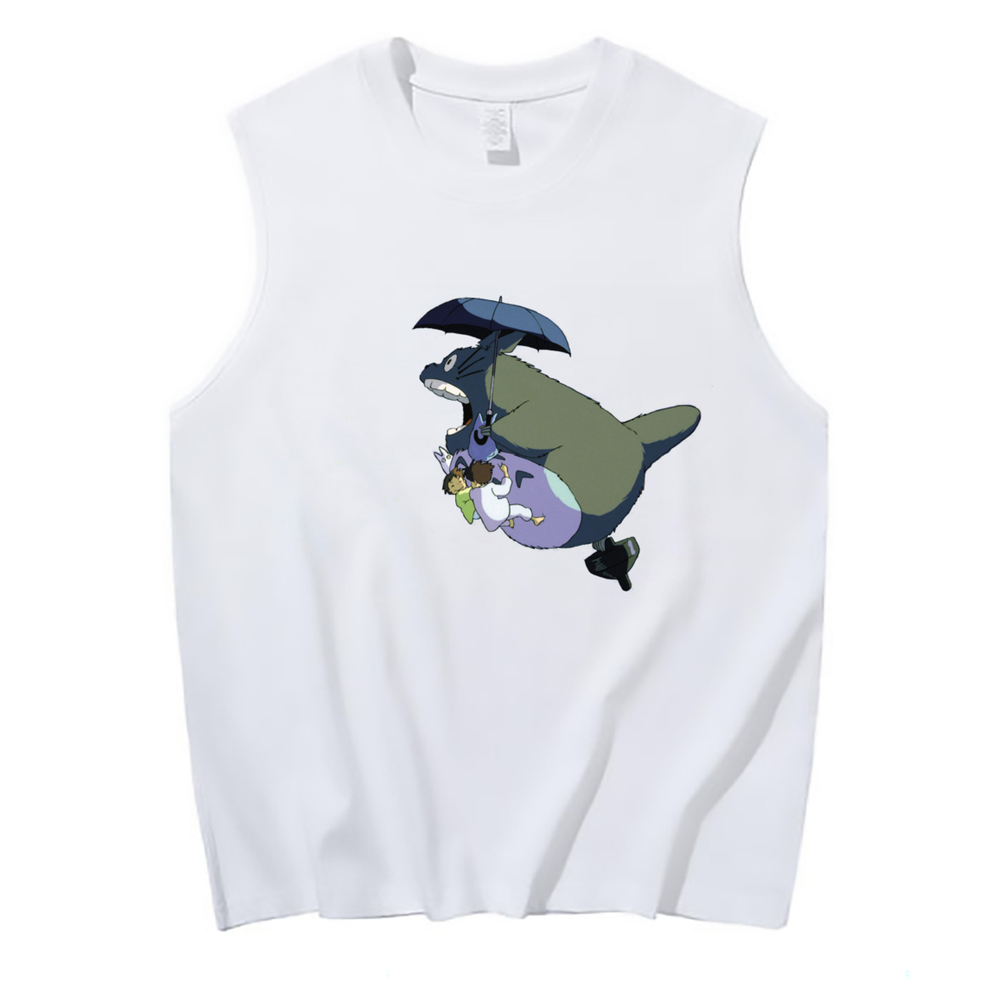 （画像用） となりのトトロ 草壁メイ 草壁サツキ My Neighbor Totoro Satsuki Kusakabe Mei Kusakabe コットン100％タンクトップ（フロントプリント）