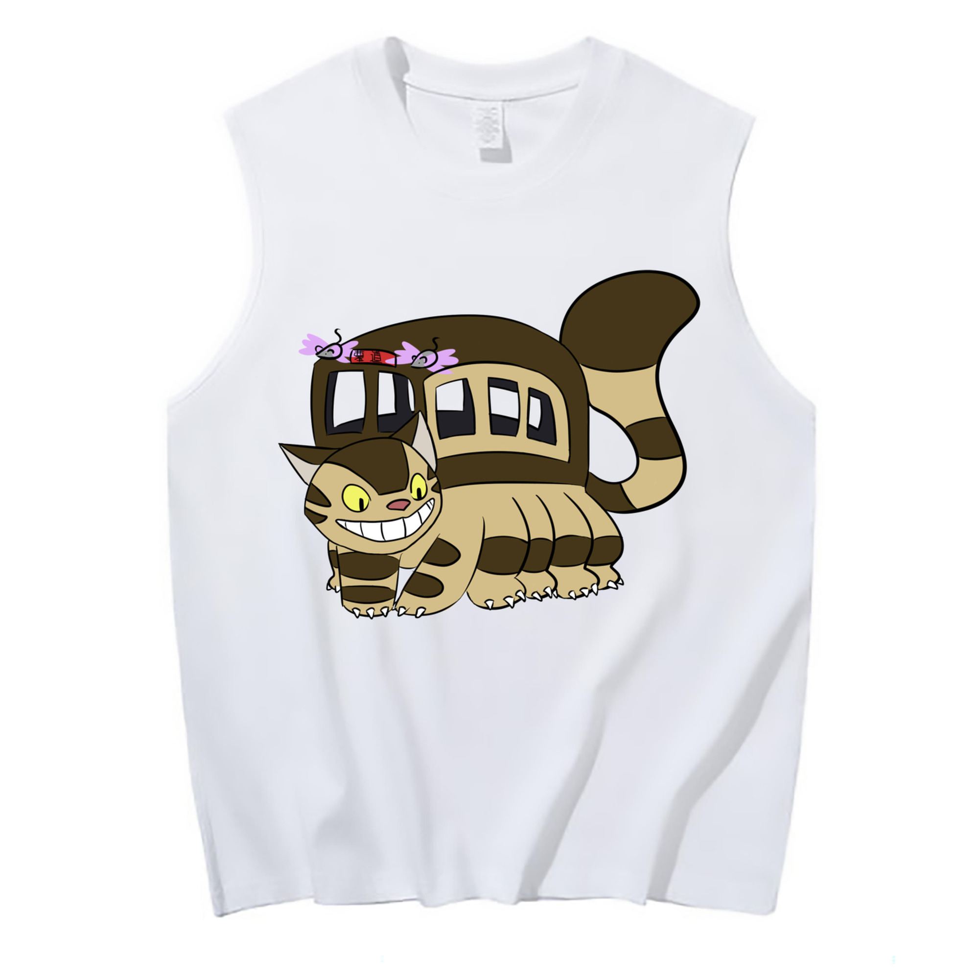 （画像用） となりのトトロ 草壁メイ 草壁サツキ My Neighbor Totoro Satsuki Kusakabe Mei Kusakabe コットン100％タンクトップ（フロントプリント）